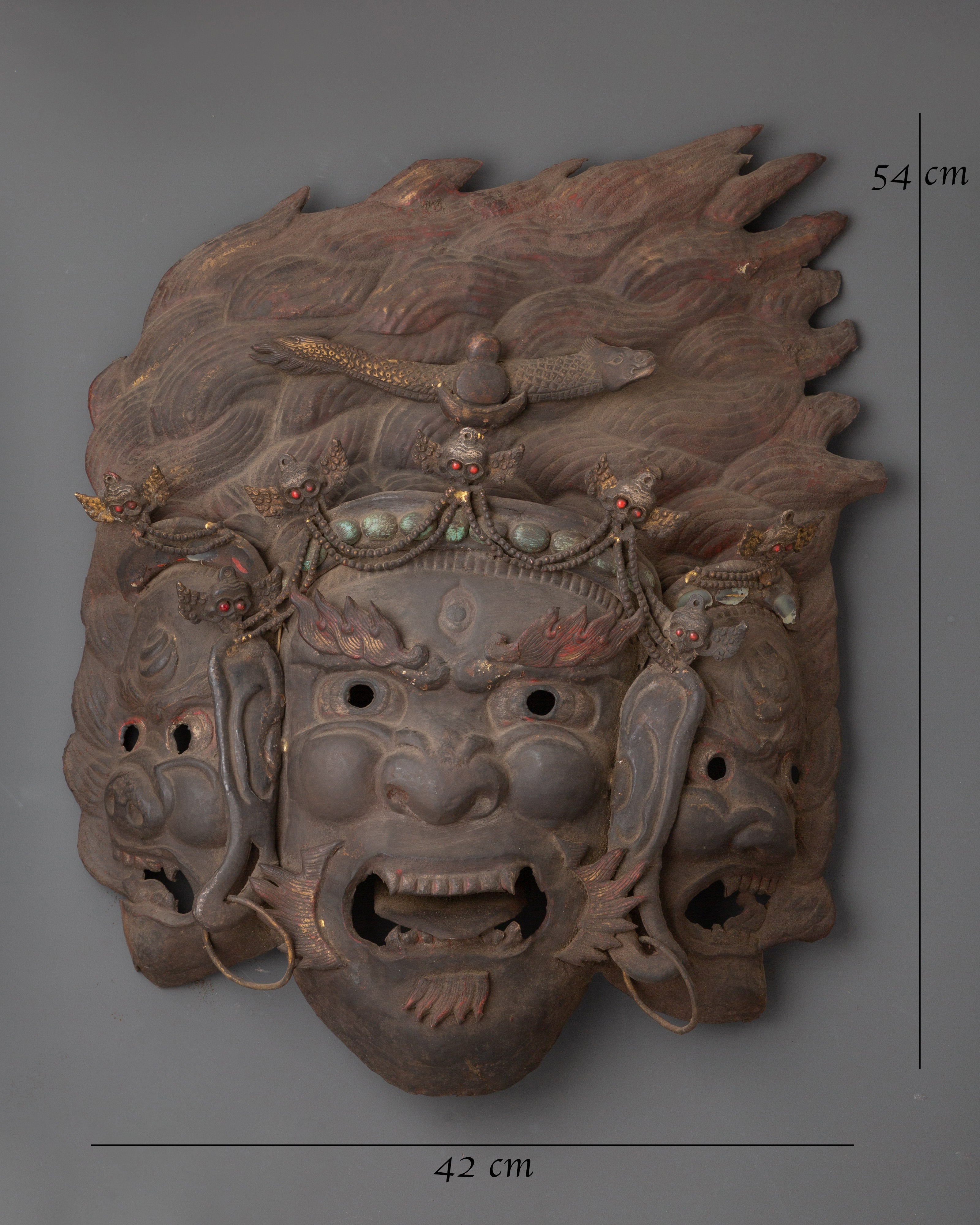 Handmade Traditional Ritual Mask | Wall Hanging Cultural Art