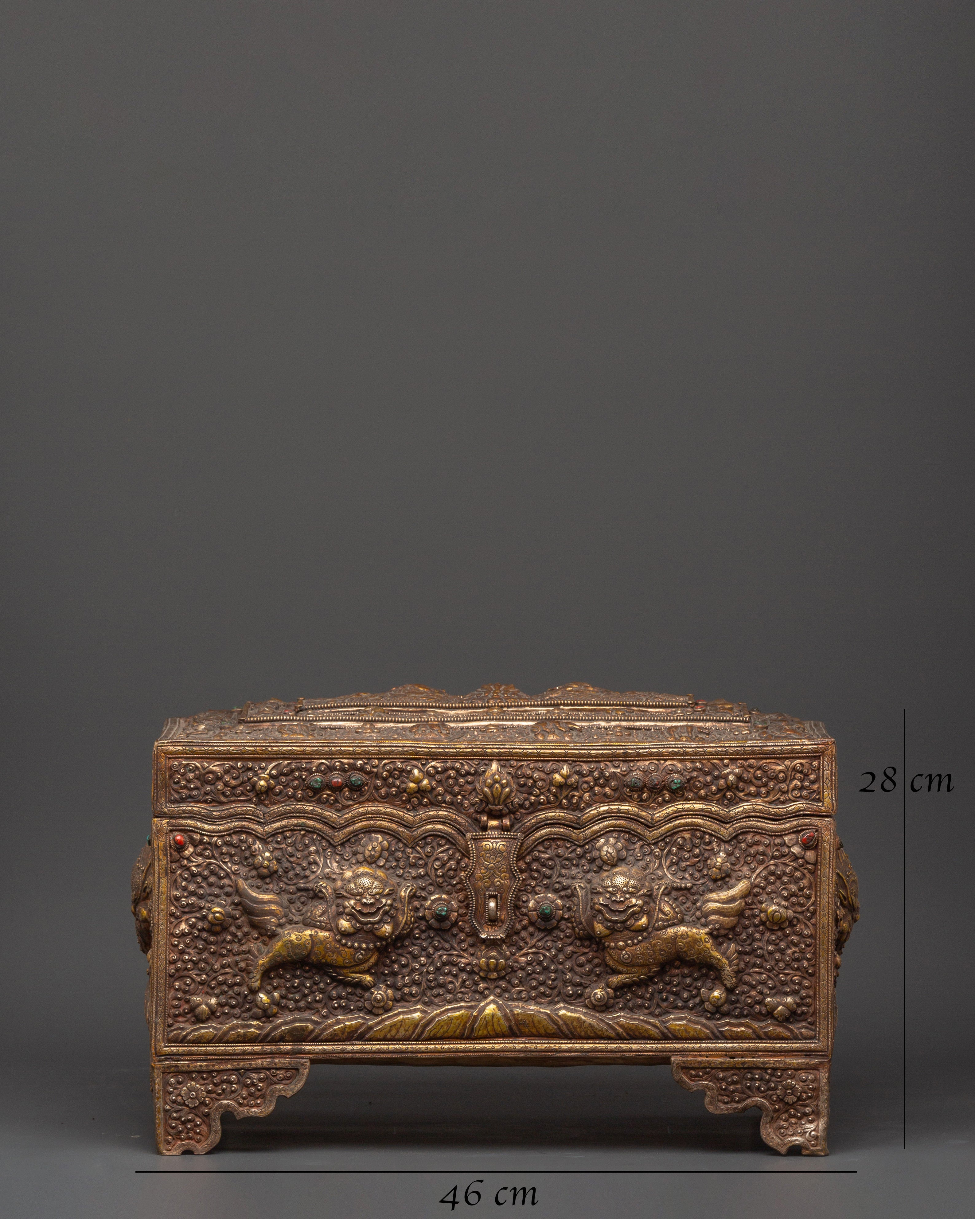 Handcrafted Decorative Storage Box | White Metal Craft with Intricate Motifs