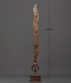 Handcrafted Copper and Iron Sword with Skull Engraving | Unique Sword