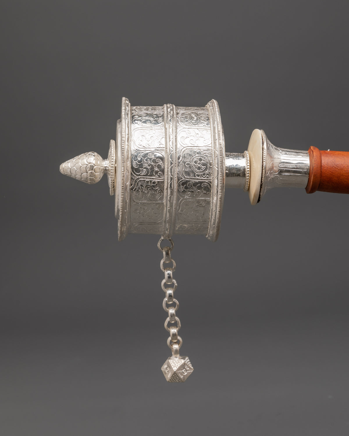 Buddhist Prayer Wheel Ritual Tool | Traditional Tibetan Devotional Instrument