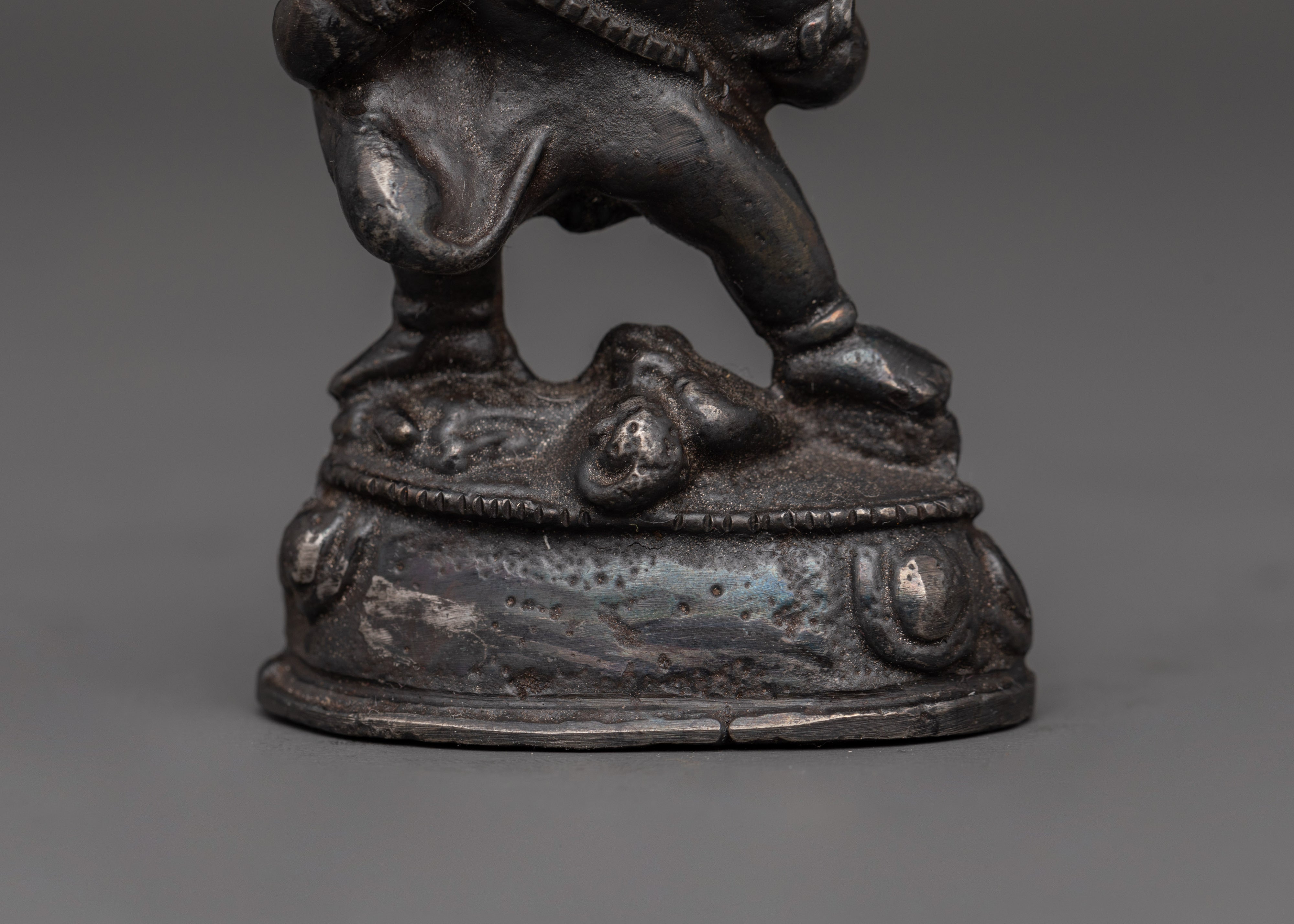 Handmade Figurine of Back Dzambhala | The Wrathful Wealth Deity