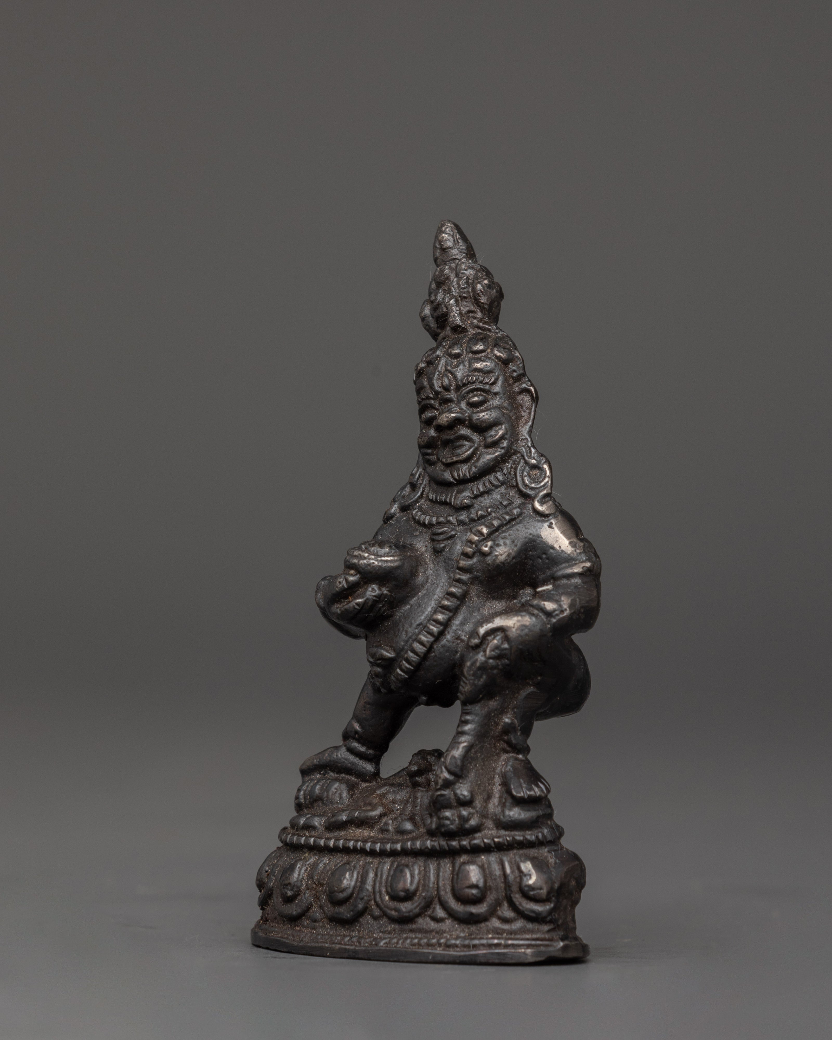 Handmade Figurine of Back Dzambhala | The Wrathful Wealth Deity