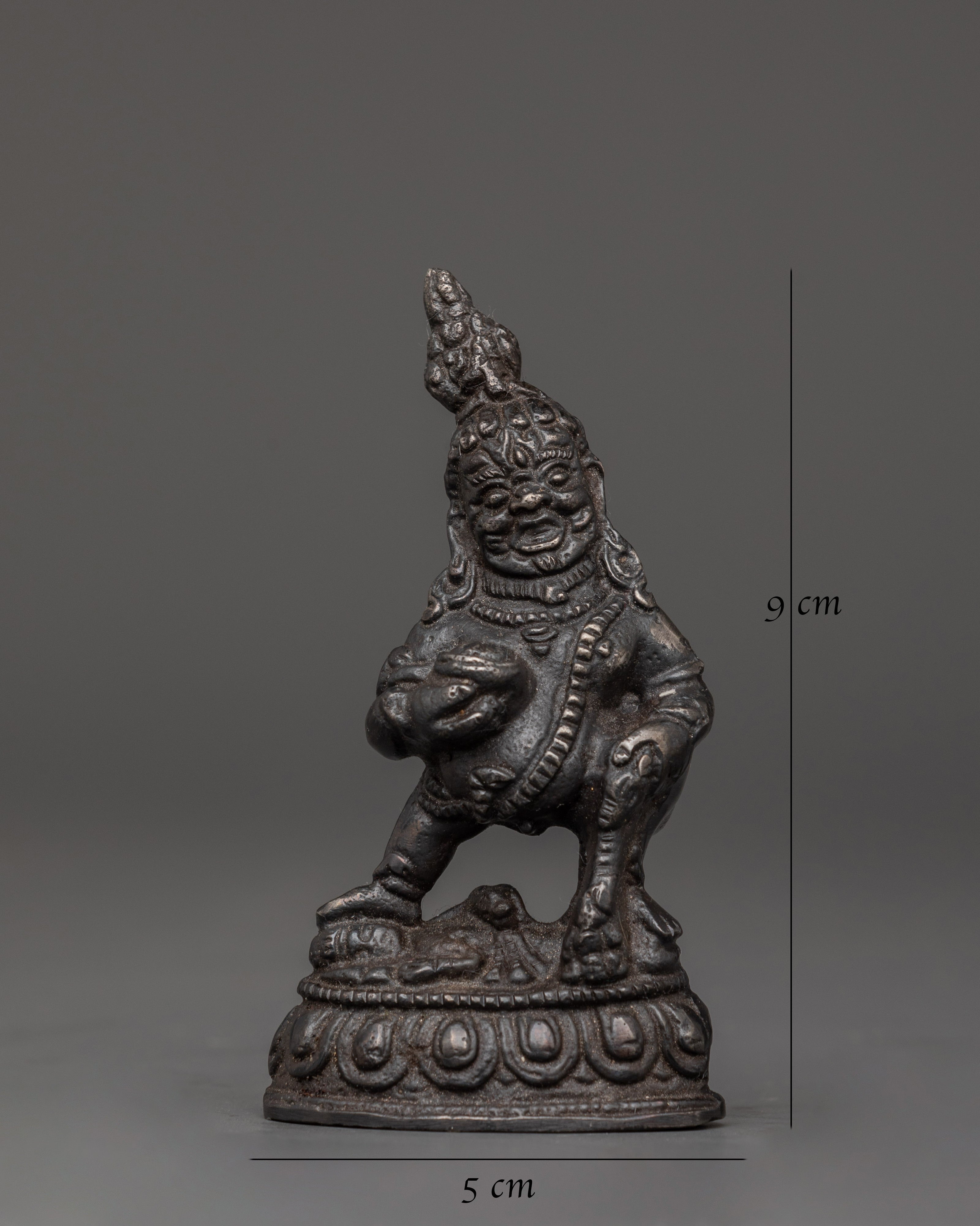 Handmade Figurine of Back Dzambhala | The Wrathful Wealth Deity