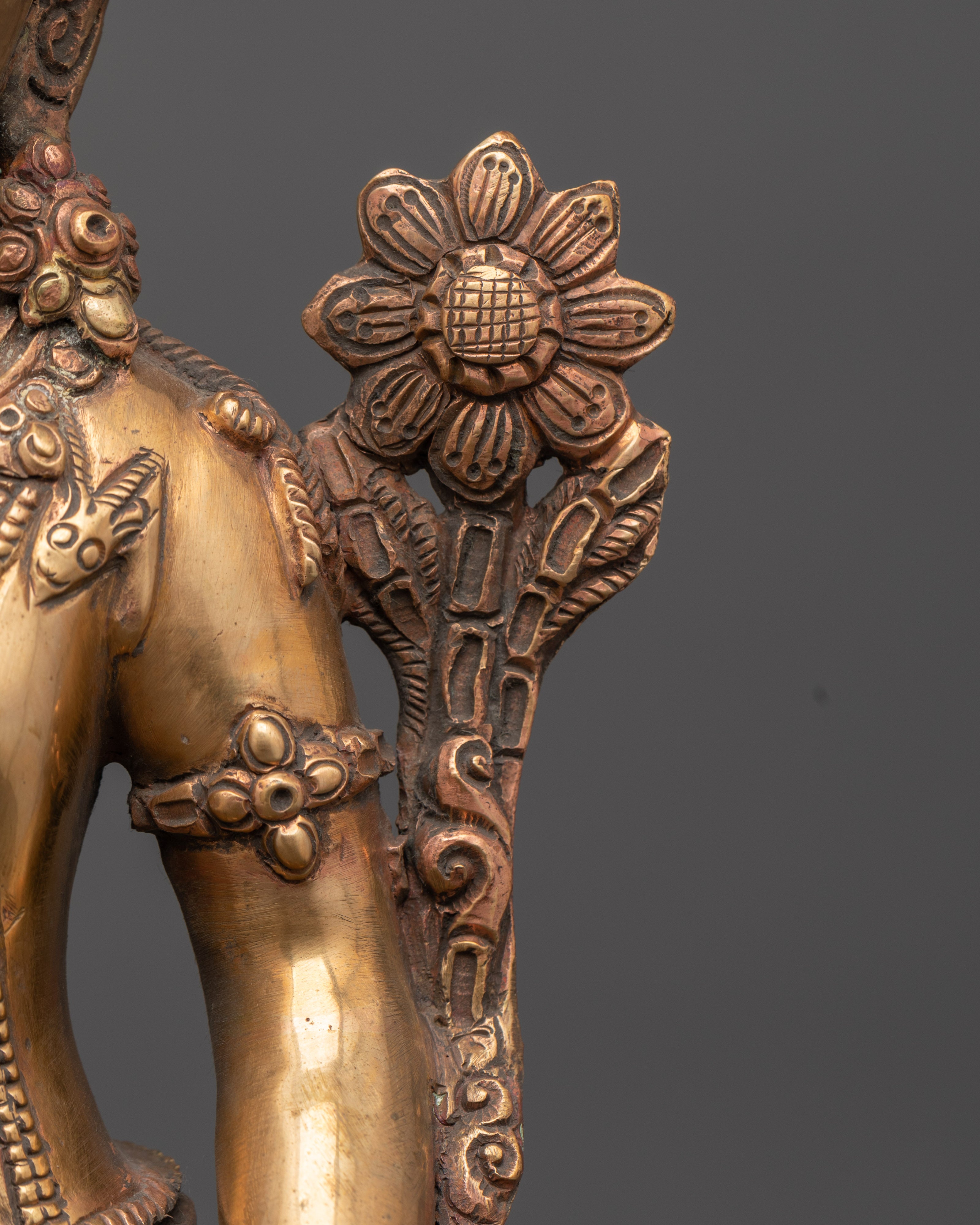 Fearless Compassion Copper Lokeshwor | Tibetan Bodhisattva