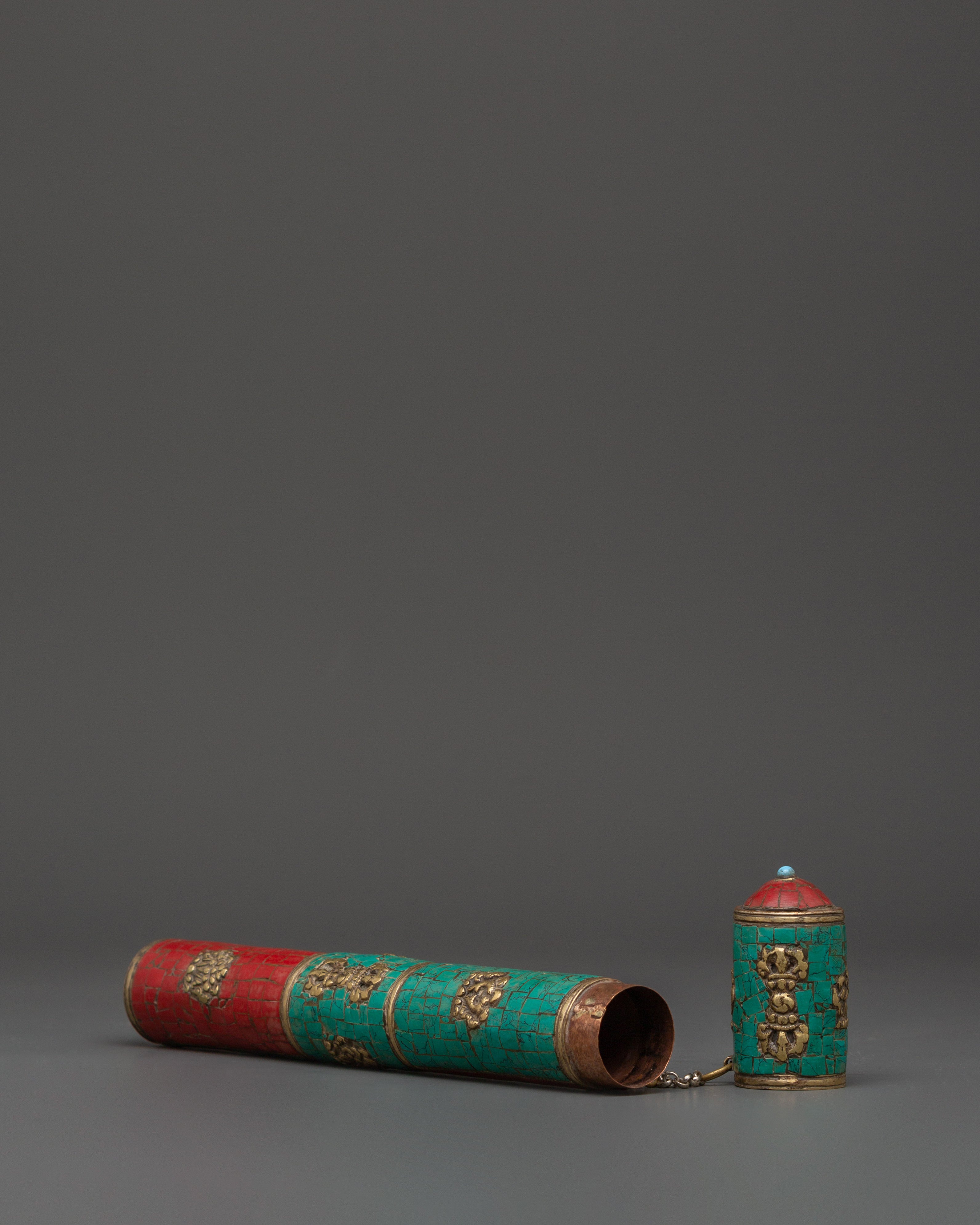 Tibetan Brass Incense Holder |  Ritual Decor and Spiritual Present