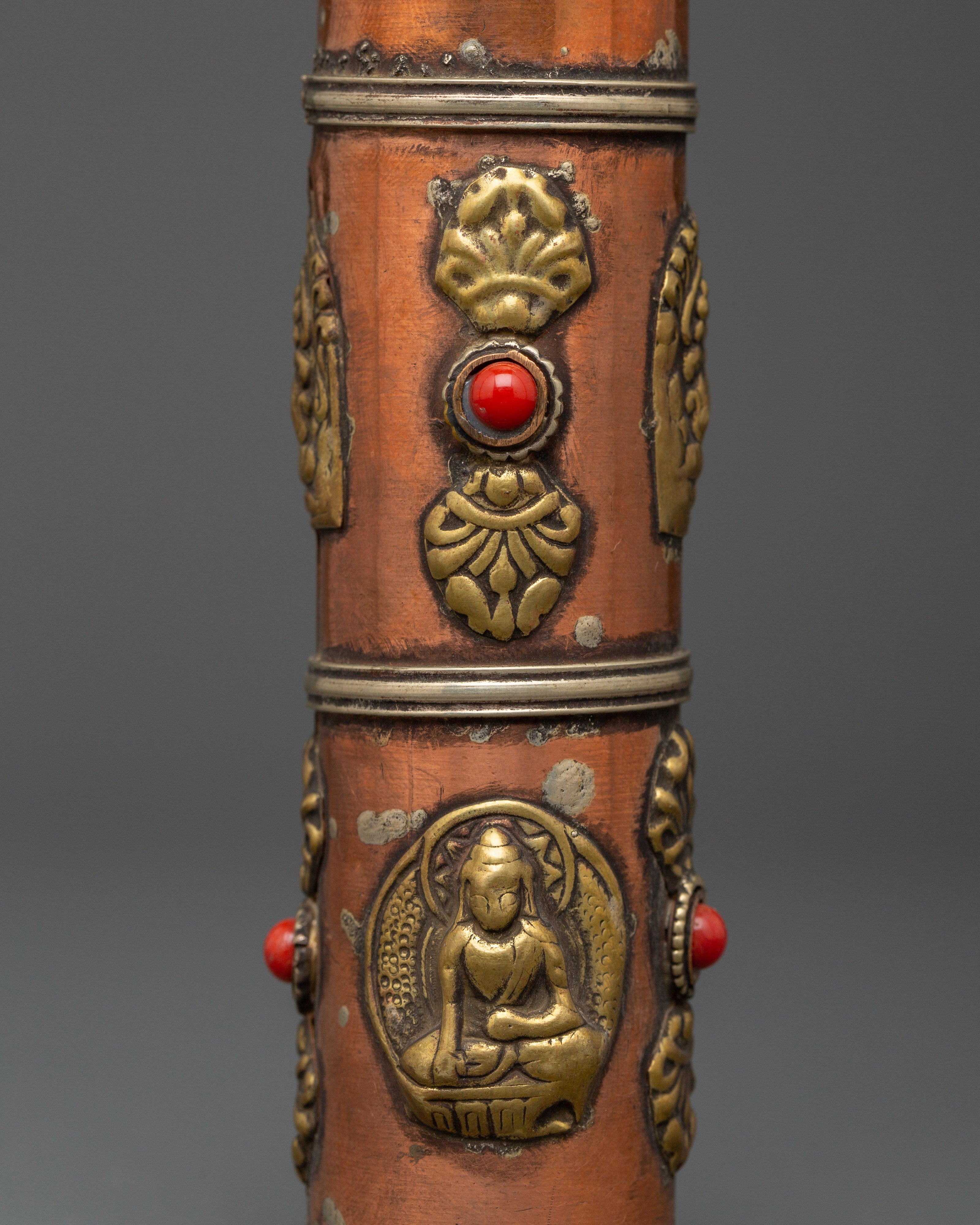 Tibetan Incense Holder with Brass | Spiritual Home Decor