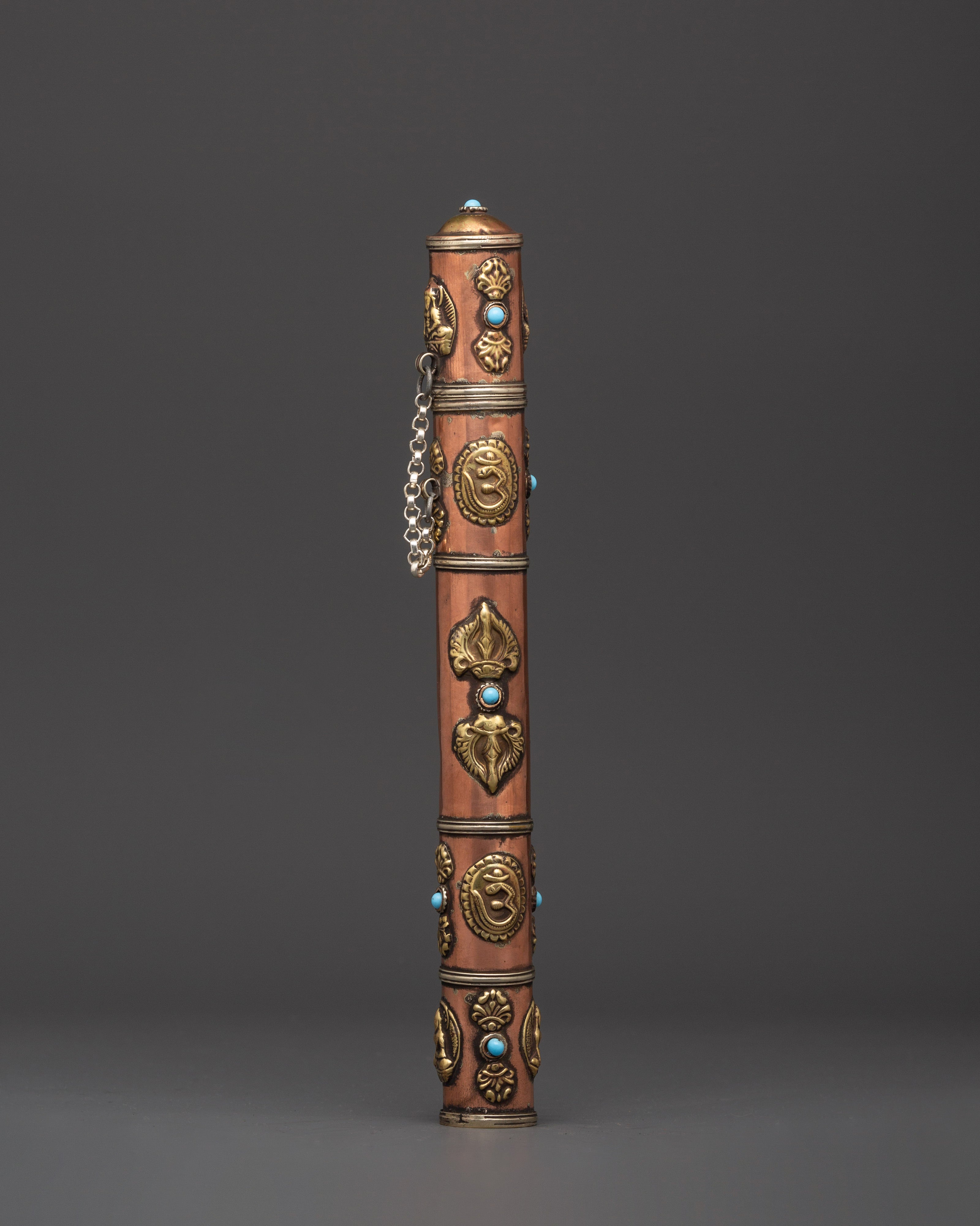 Tibetan Incense Holder with Turquoise | Ritual Burner