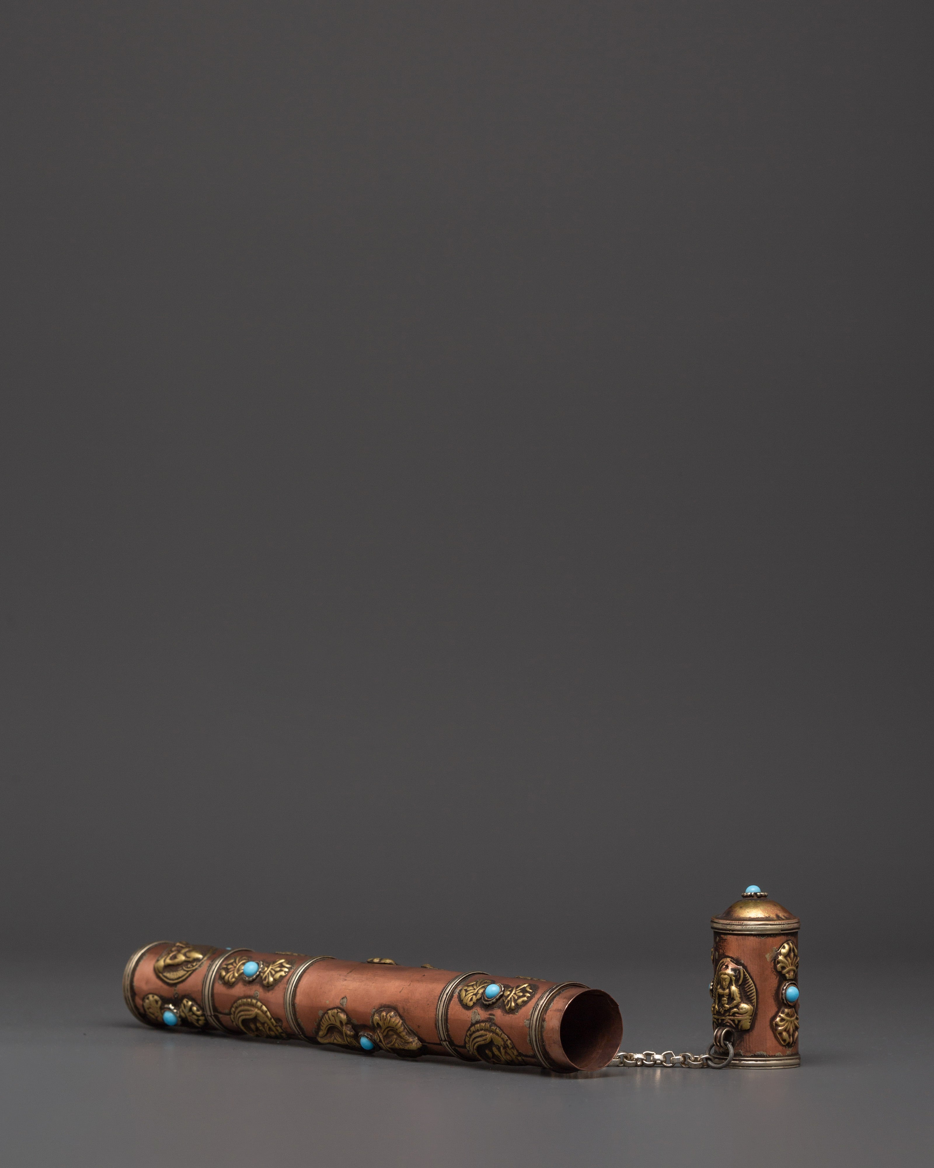 Tibetan Incense Holder with Turquoise | Ritual Burner