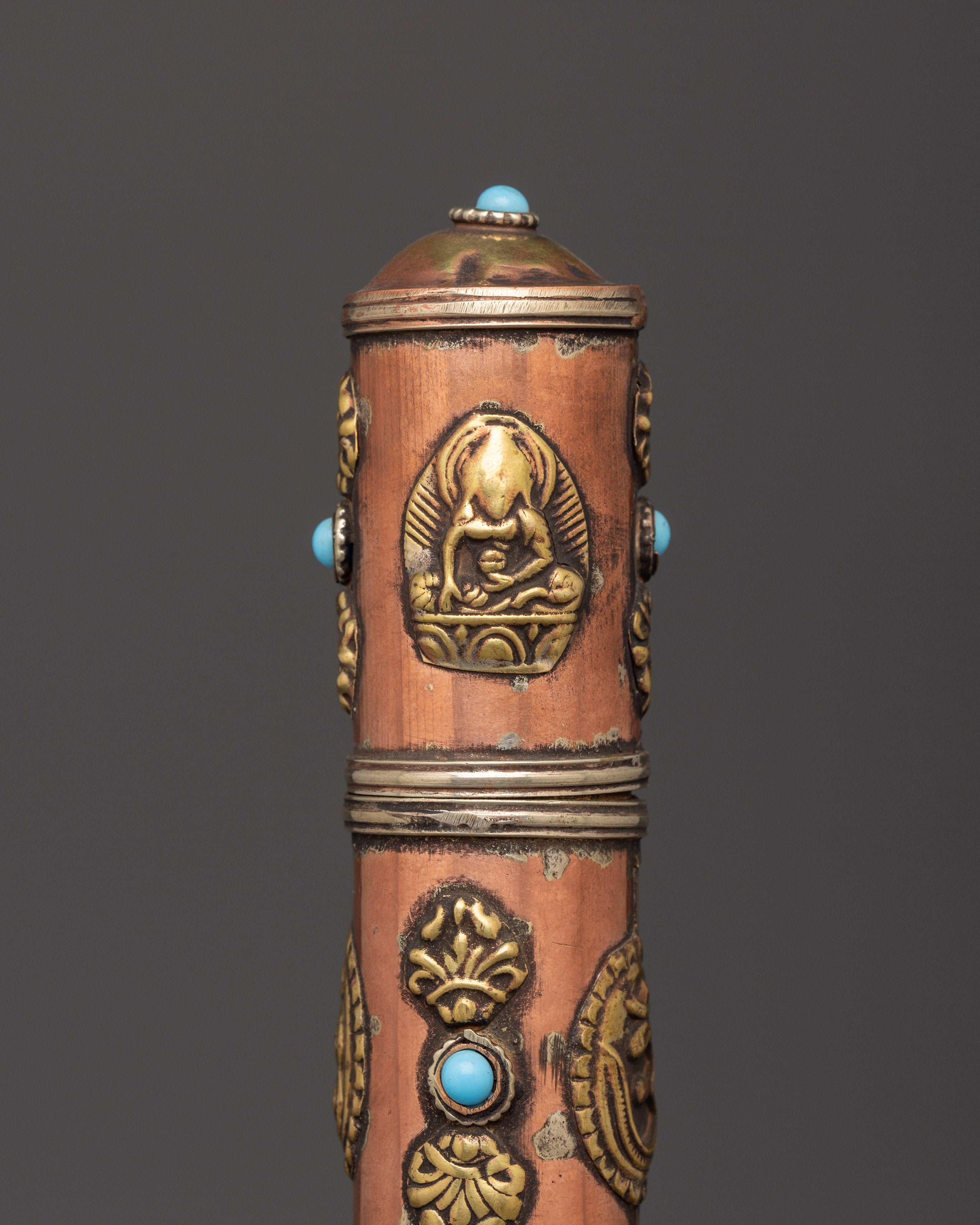 Tibetan Incense Holder with Turquoise | Ritual Burner