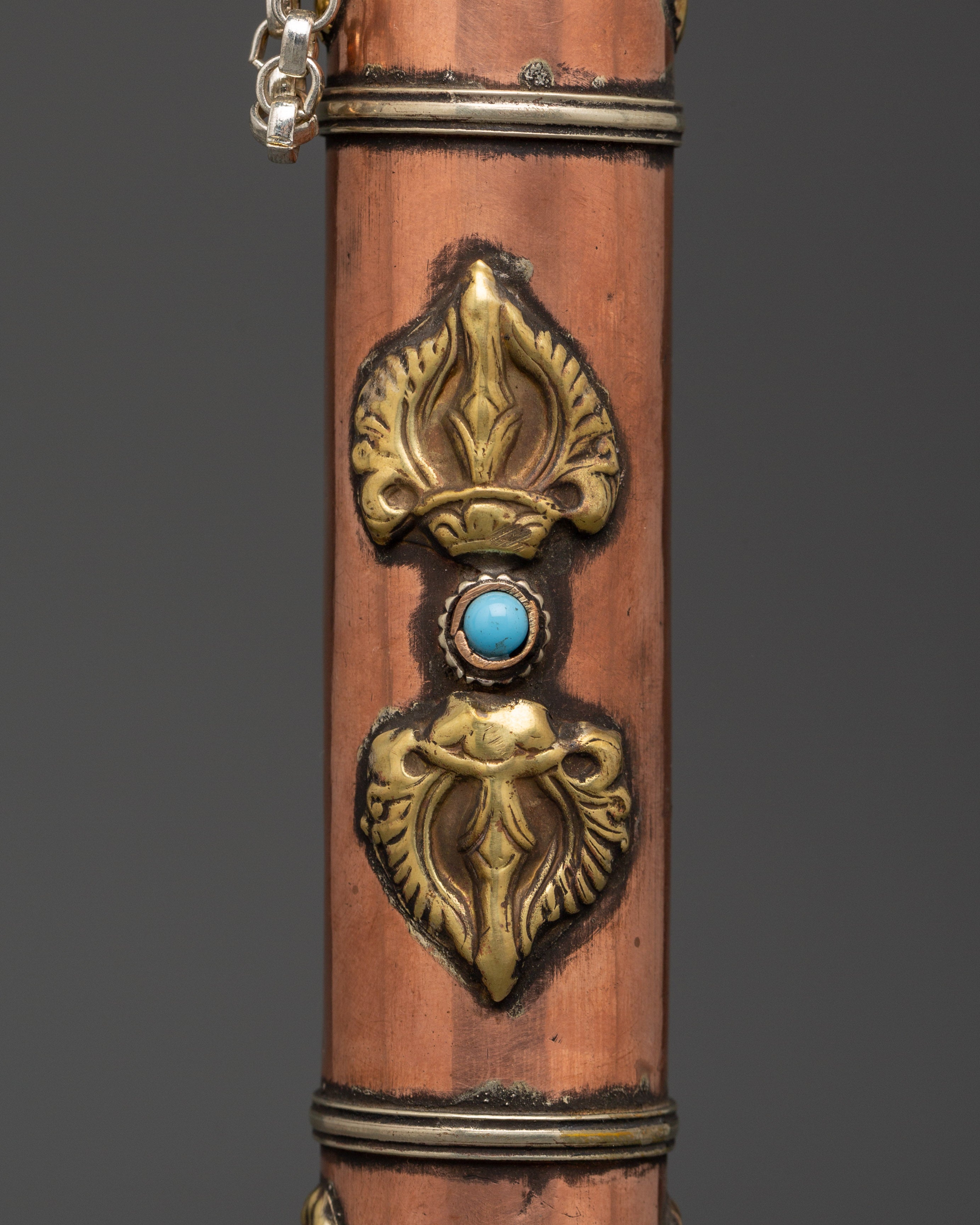 Tibetan Incense Holder with Turquoise | Ritual Burner