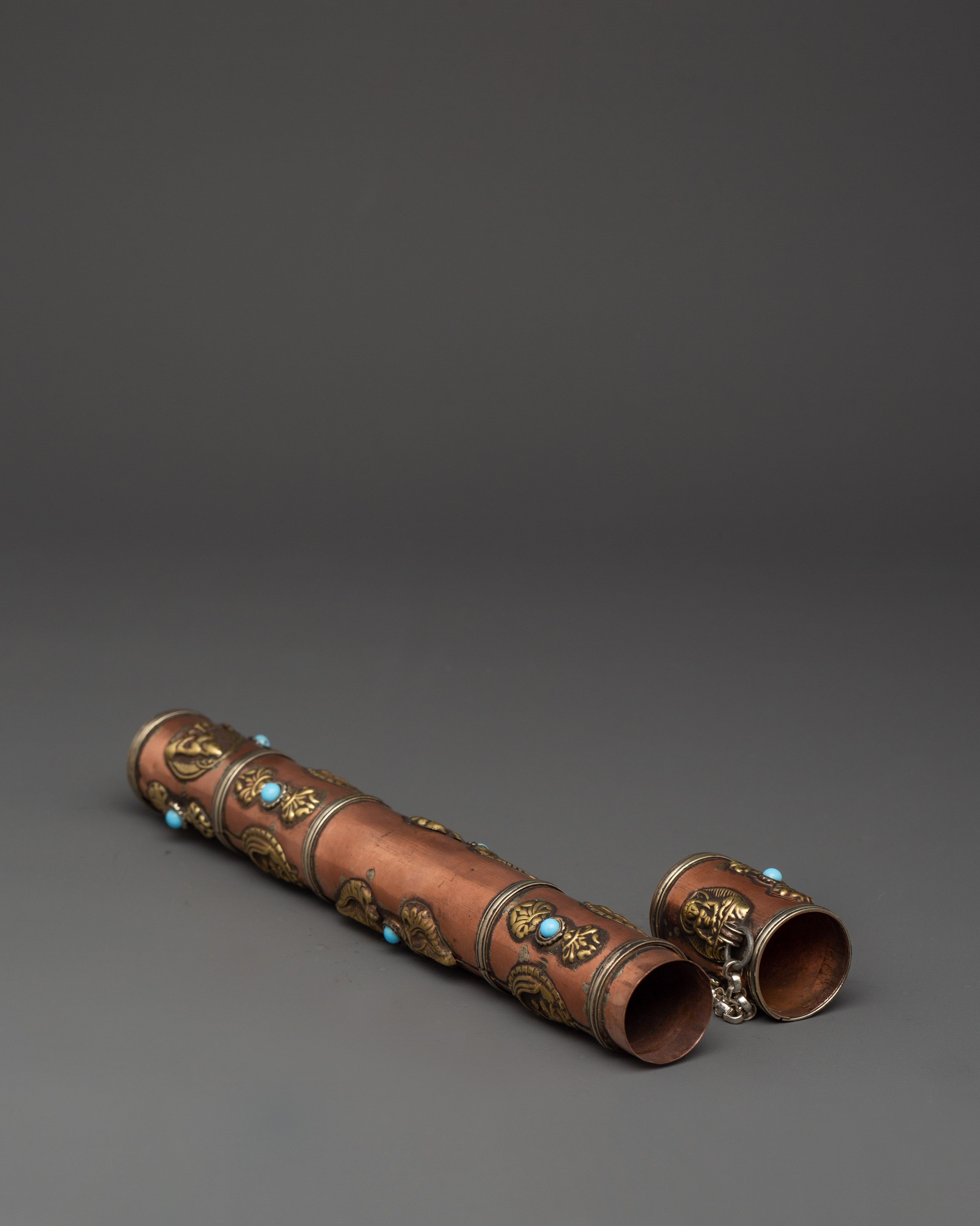 Tibetan Incense Holder with Turquoise | Ritual Burner