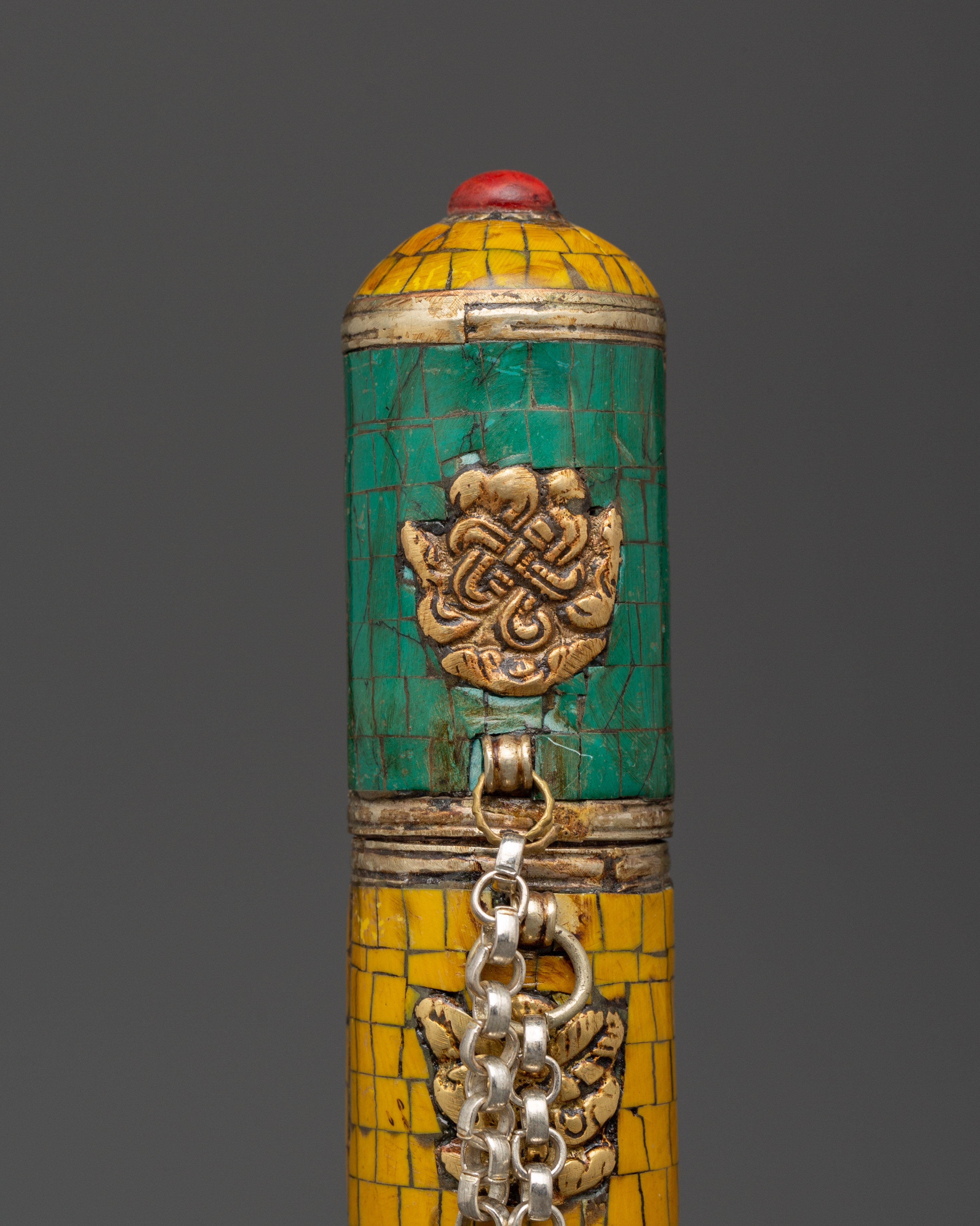 Unique Tibetan Incense Holder | Engraved Auspicious Symbols