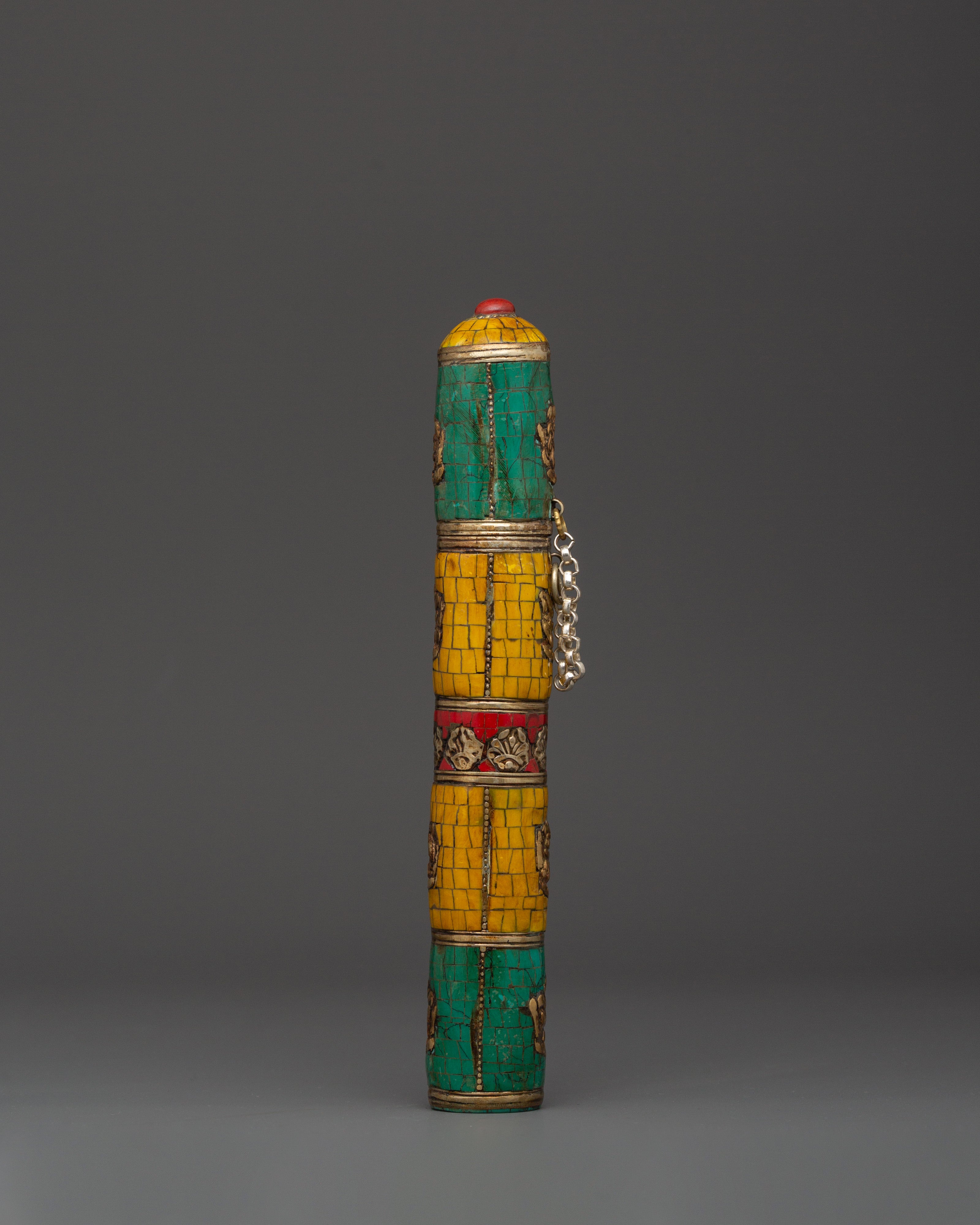 Unique Tibetan Incense Holder | Engraved Auspicious Symbols