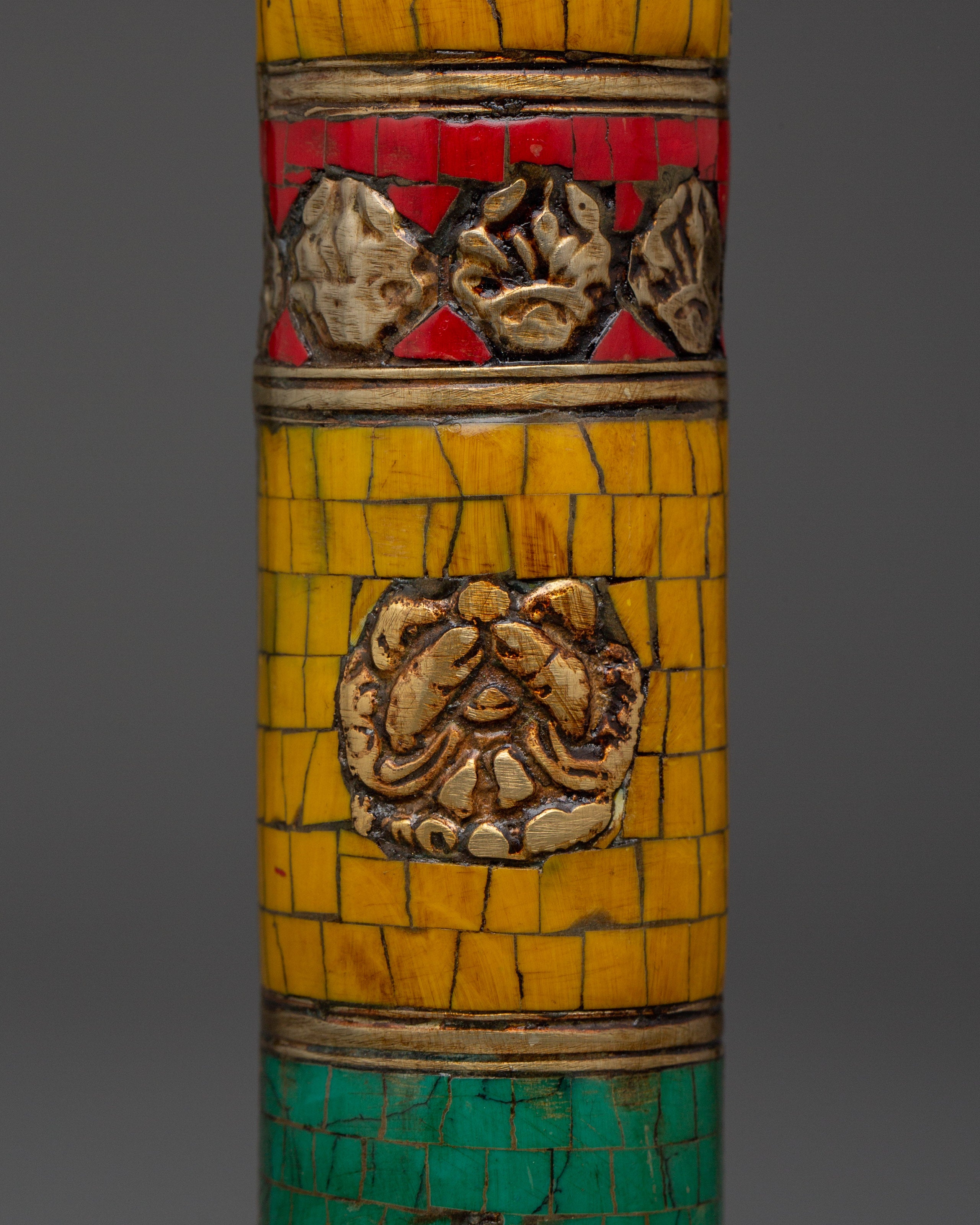 Unique Tibetan Incense Holder | Engraved Auspicious Symbols