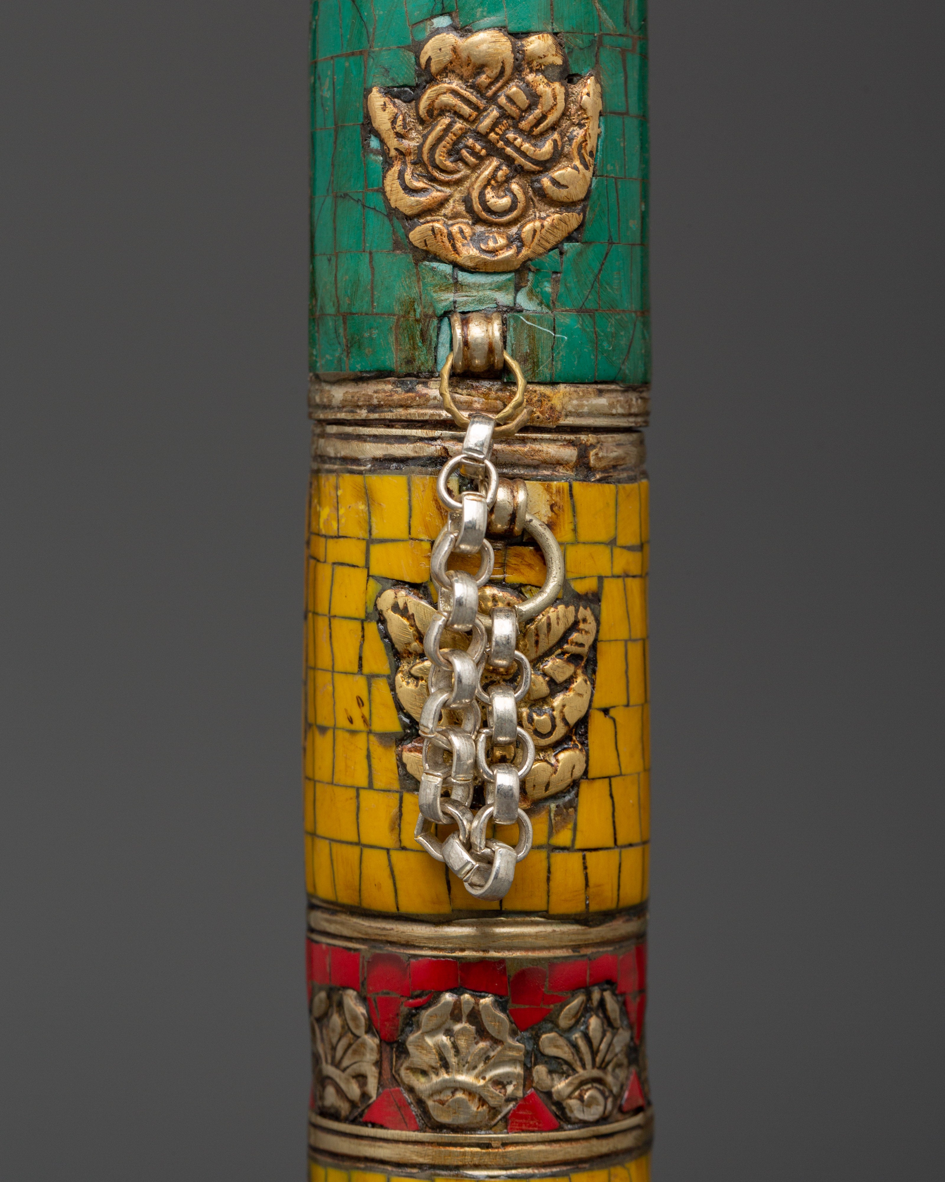 Unique Tibetan Incense Holder | Engraved Auspicious Symbols