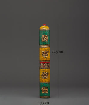 Unique Tibetan Incense Holder | Engraved Auspicious Symbols