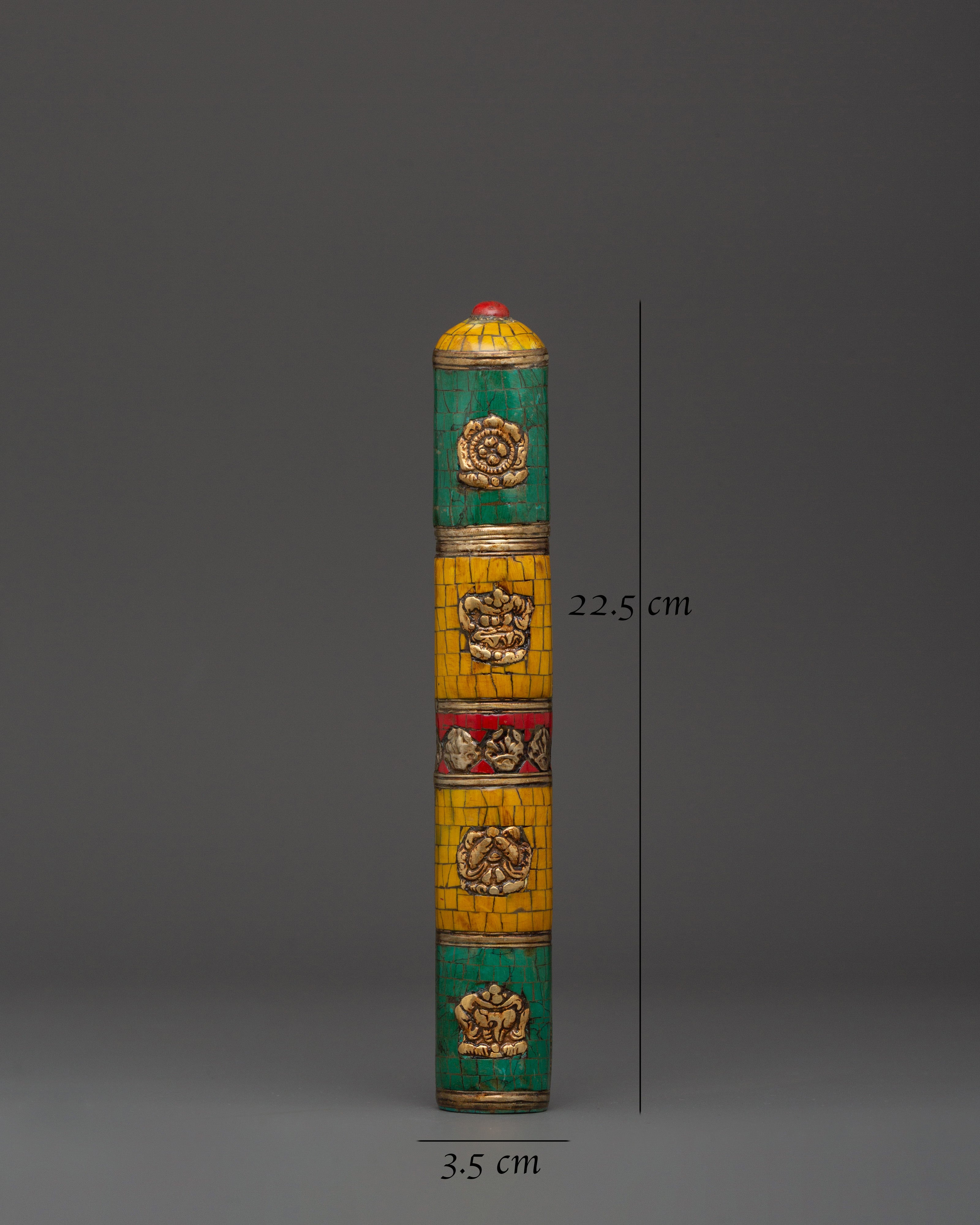 Unique Tibetan Incense Holder | Engraved Auspicious Symbols