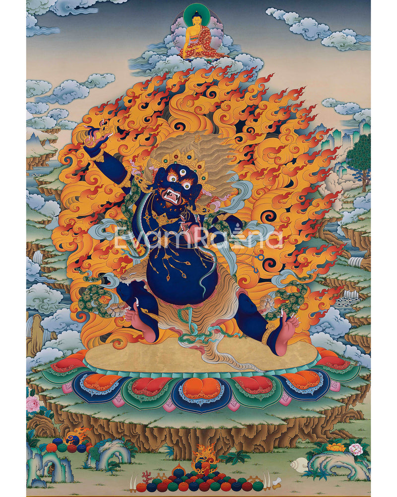 Vajrapani Buddha Giclee Print For Meditation 