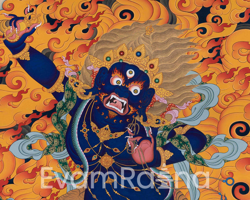 Vajrapani Buddha Giclee Print For Meditation | Traditional Art Of The Holder Of A Thunderbolt