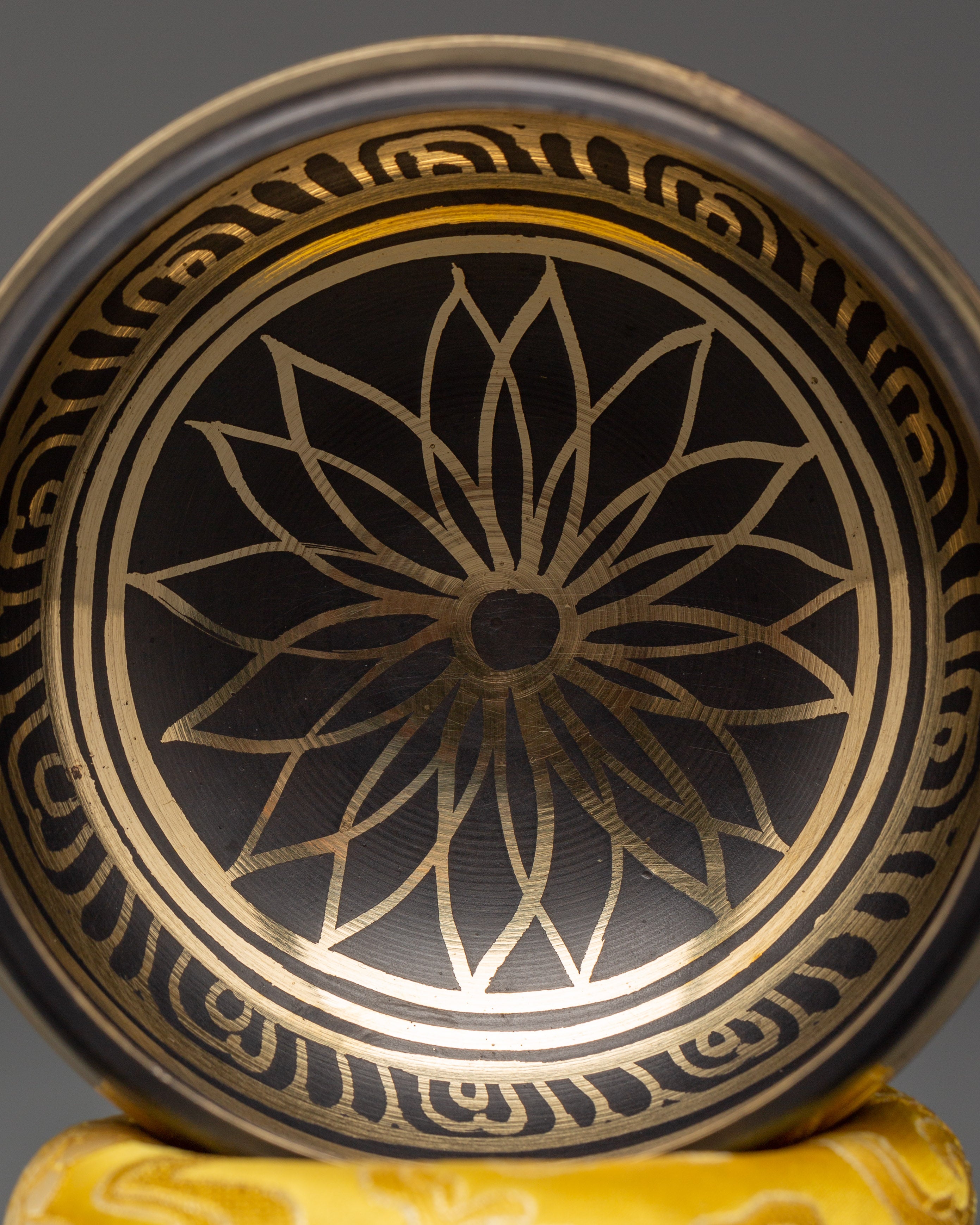 Ceremonial Singing Bowl | Gold Plated Copper Meditation Bowl