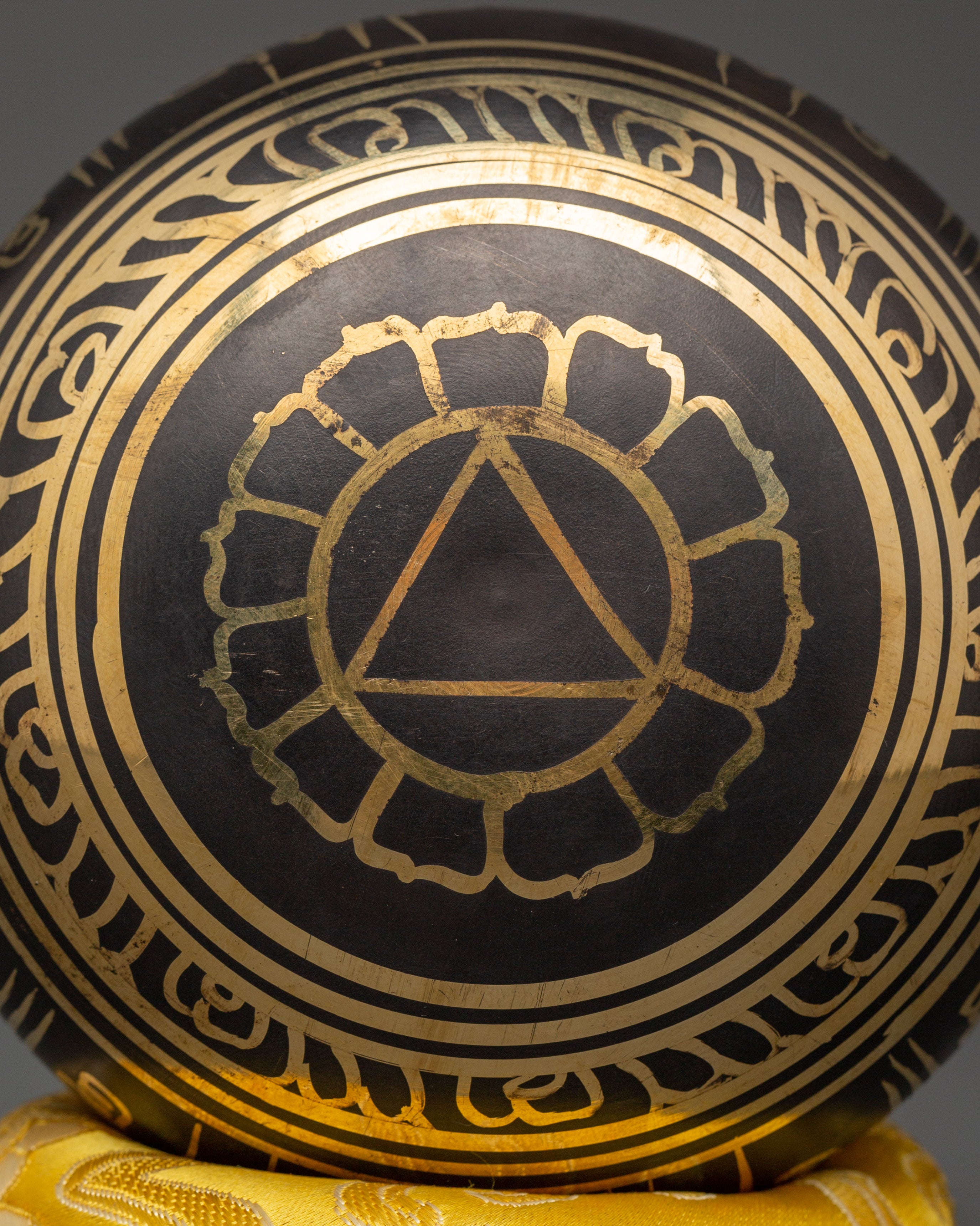Ceremonial Singing Bowl | Gold Plated Copper Meditation Bowl
