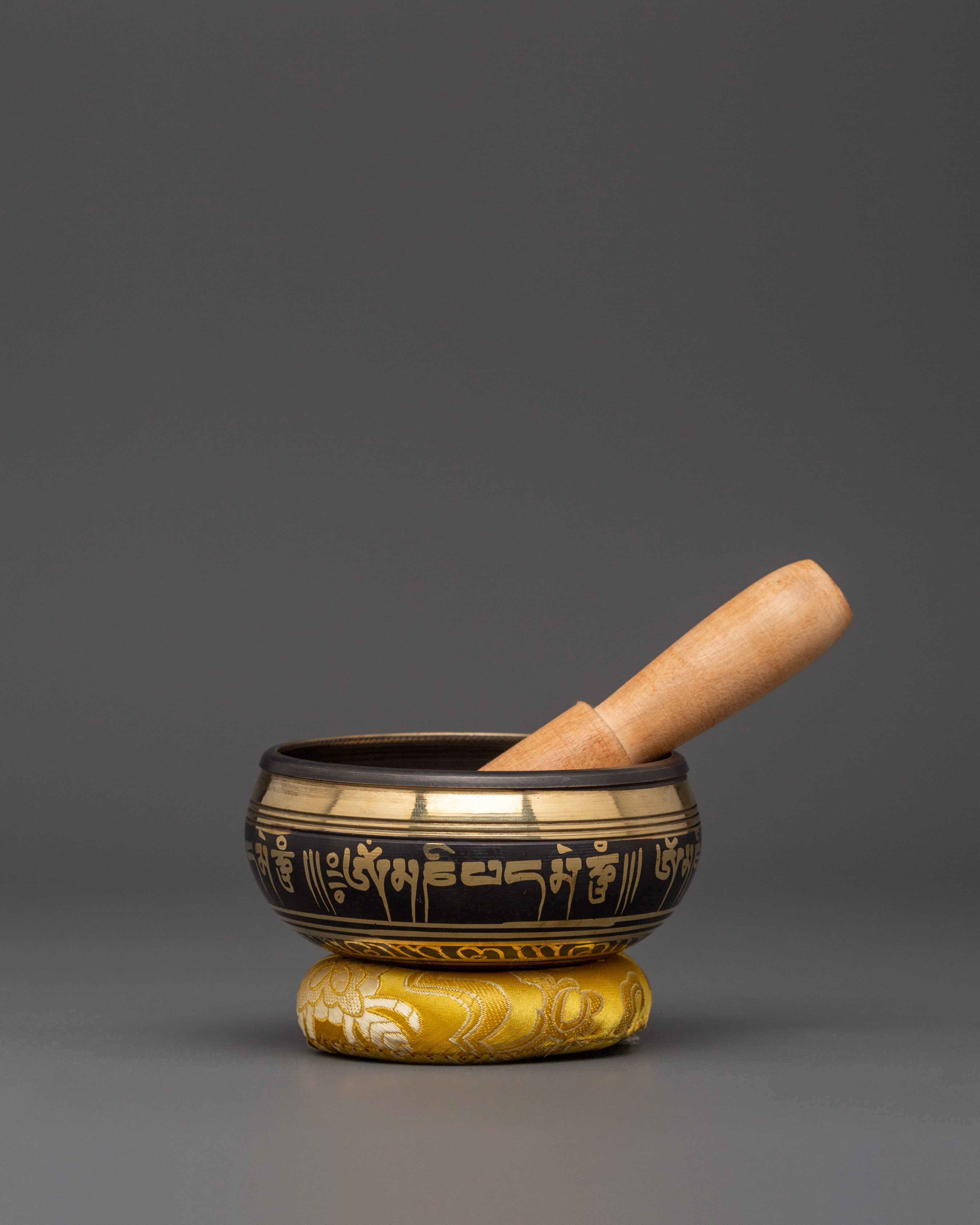 Ceremonial Singing Bowl | Gold Plated Copper Meditation Bowl