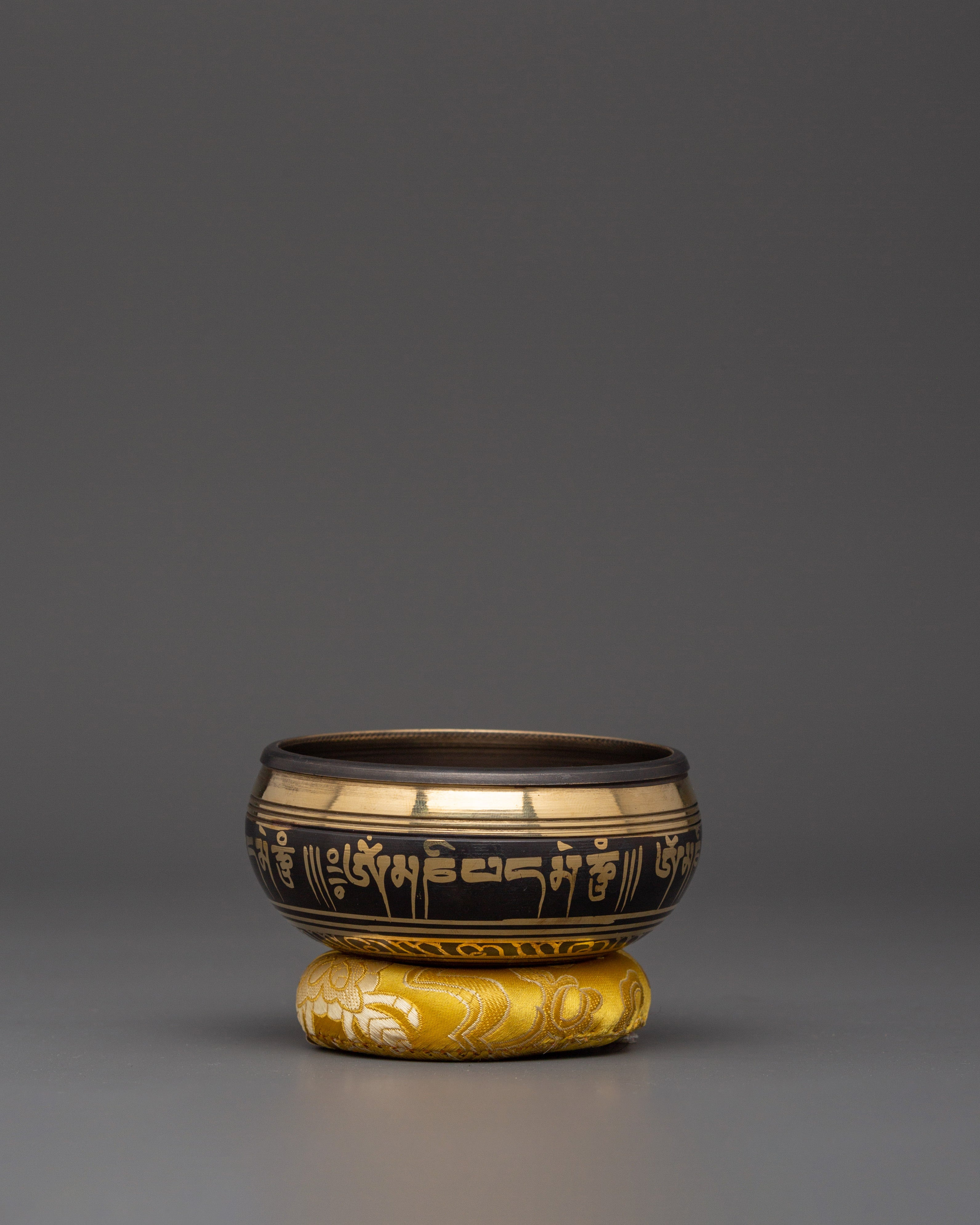 Ceremonial Singing Bowl | Gold Plated Copper Meditation Bowl