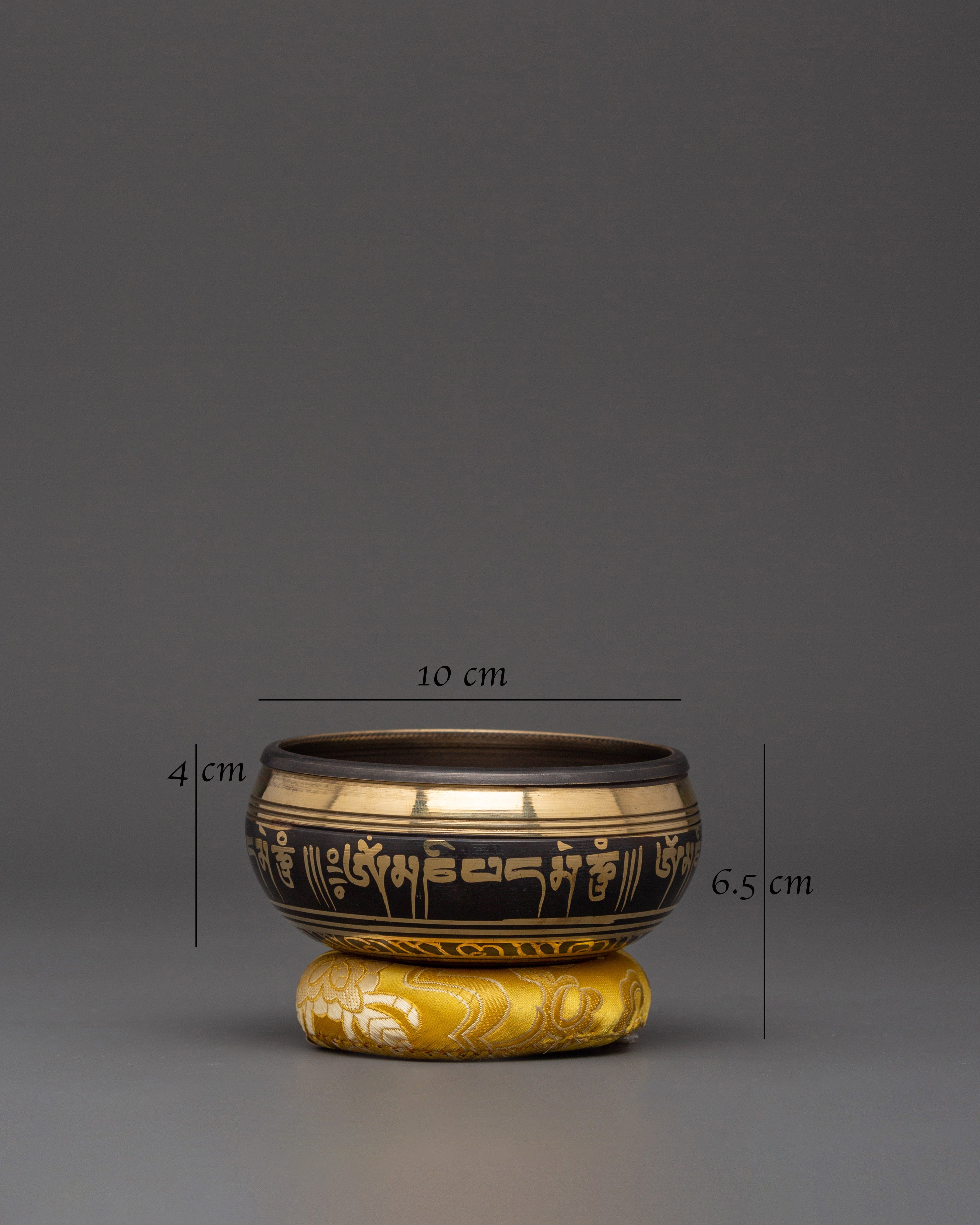 Ceremonial Singing Bowl | Gold Plated Copper Meditation Bowl