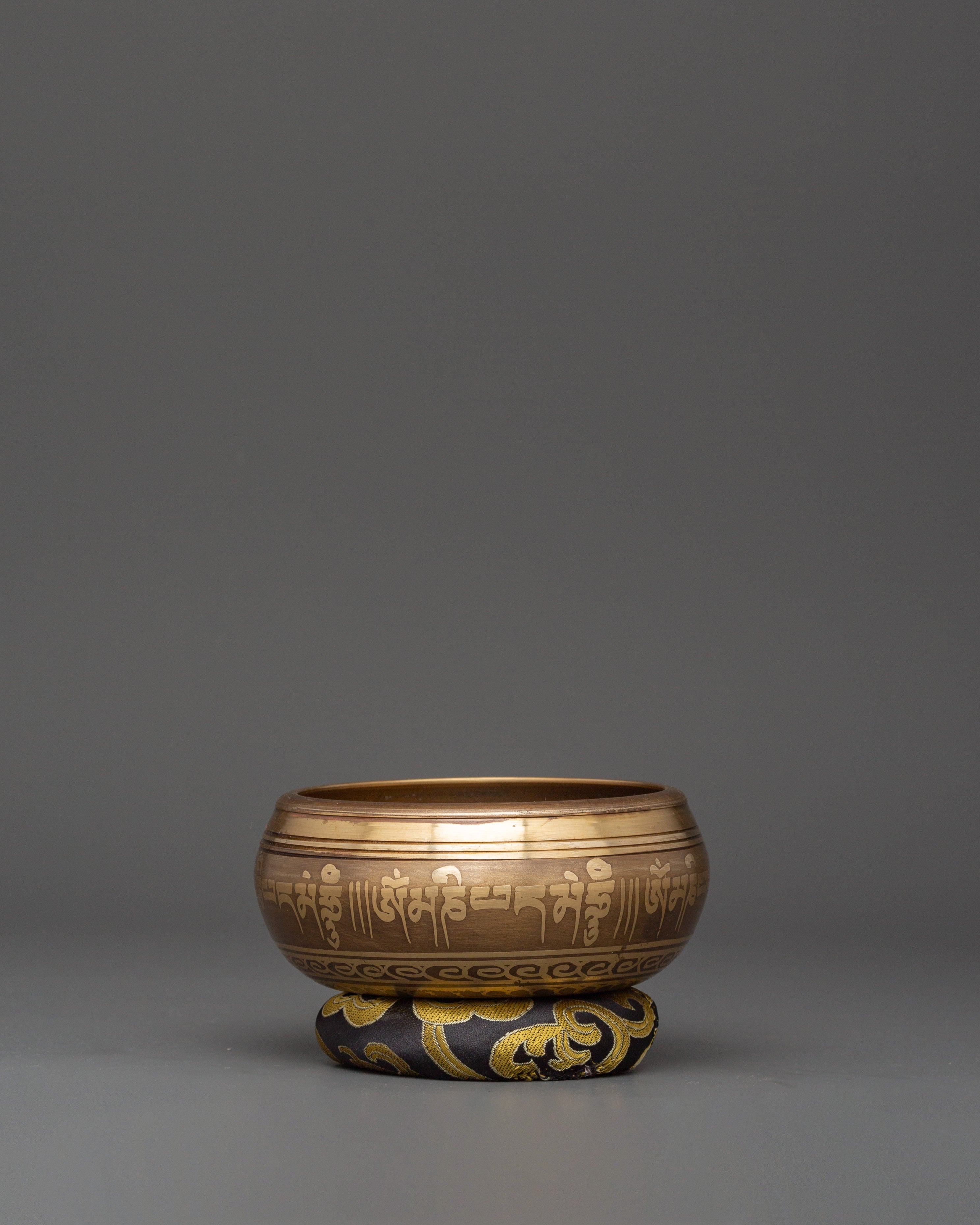 Large Tibetan Singing Bowl | Meditation Sound Bowl with Wooden Striker