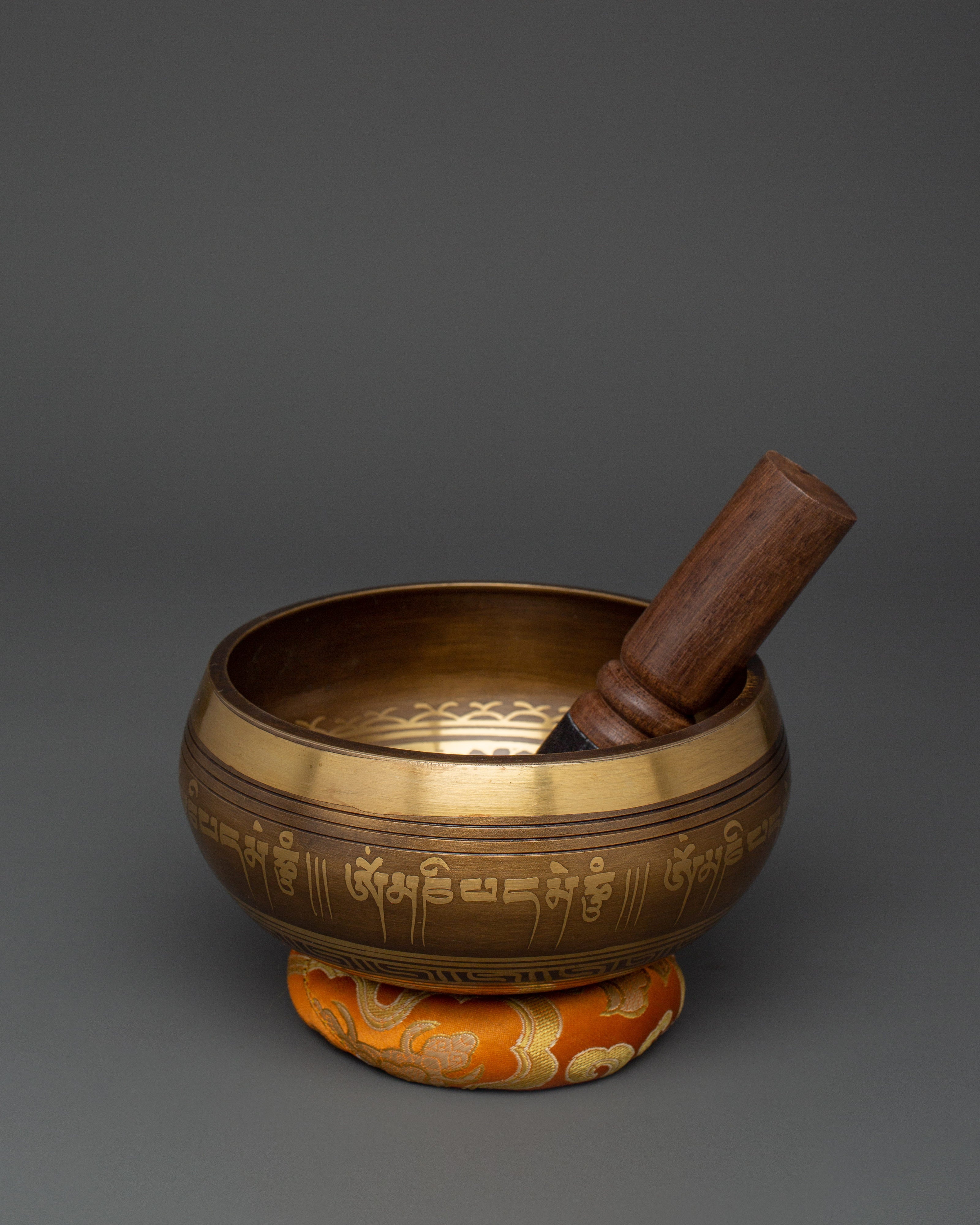 Handcrafted Brass Chakra Healing Bowl | Tibetan Singing Bowl