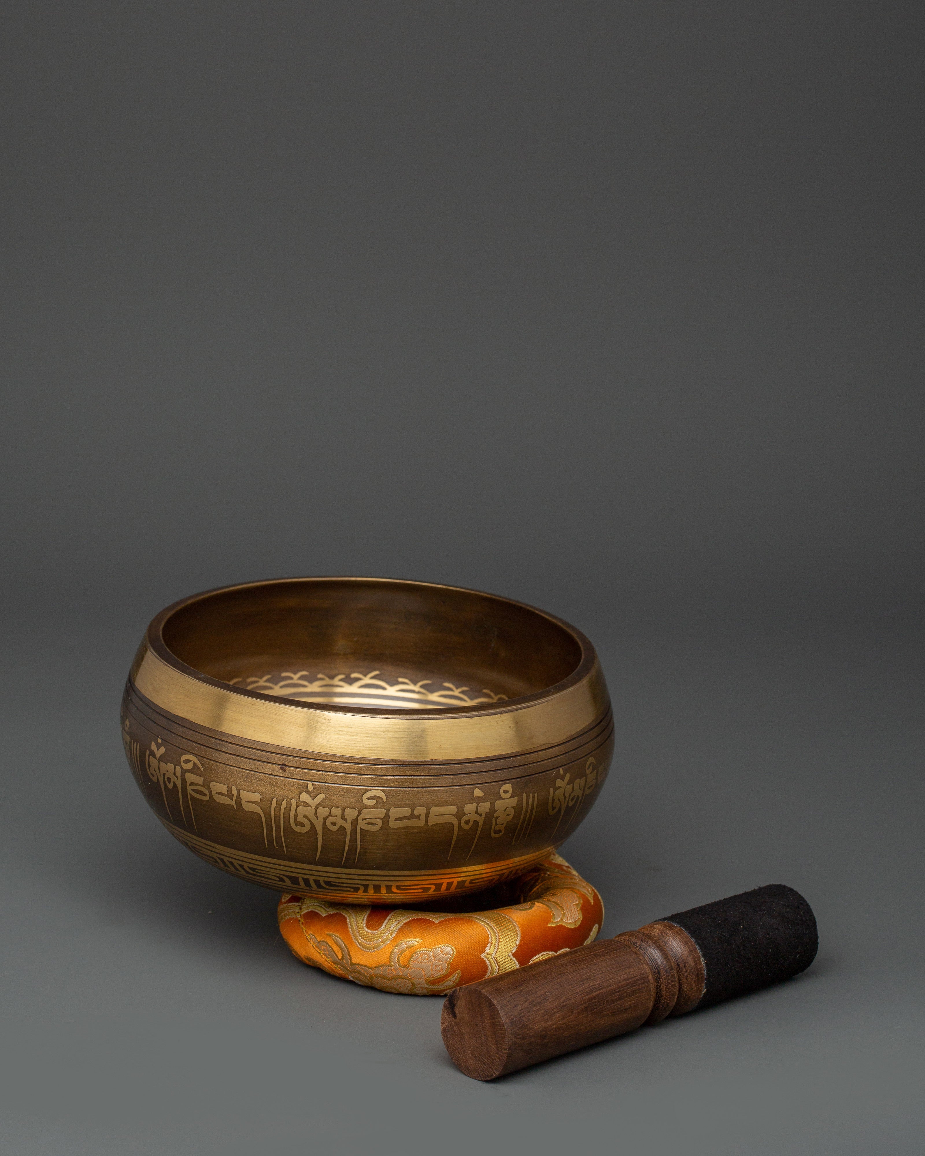 Handcrafted Brass Chakra Healing Bowl | Tibetan Singing Bowl