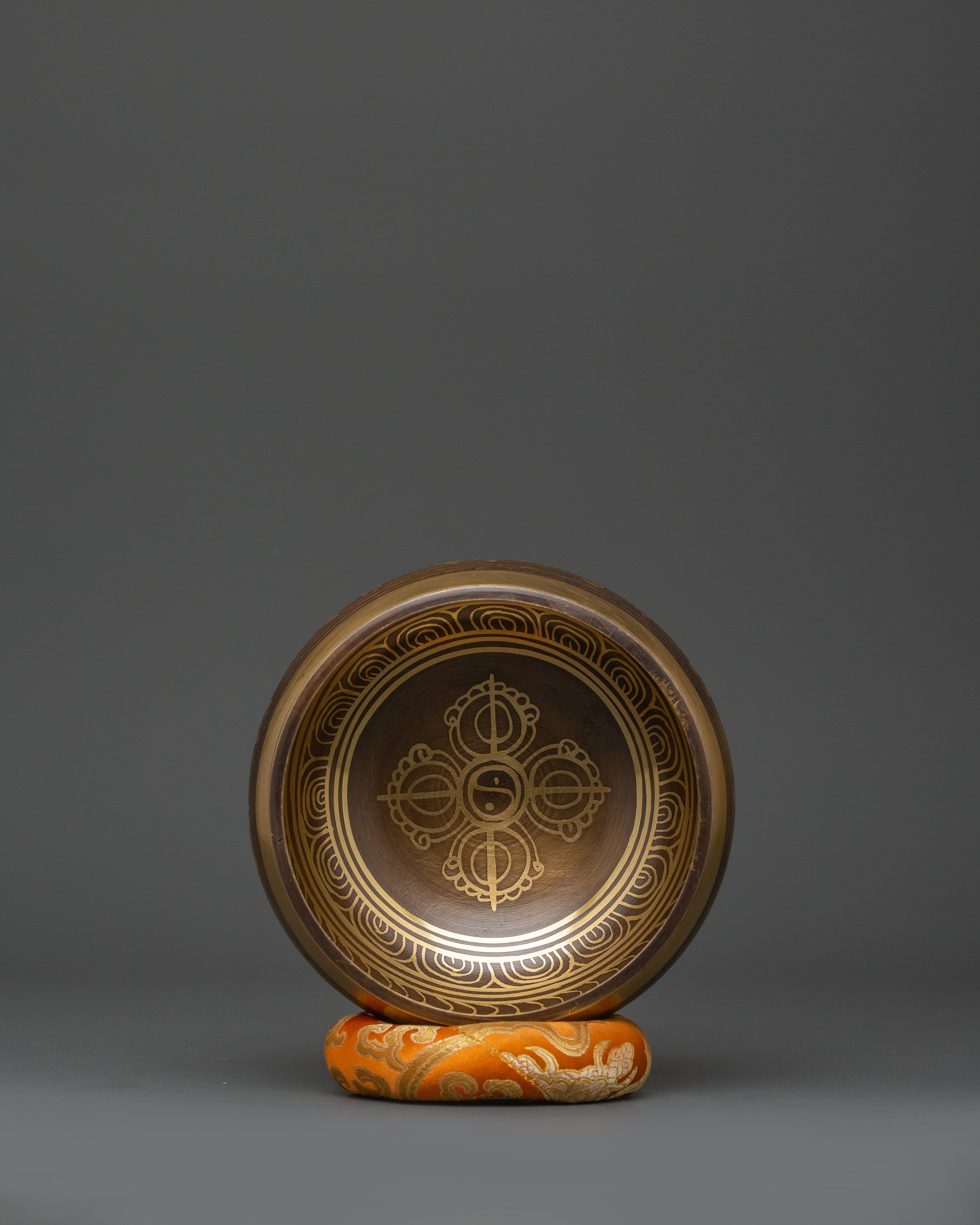 Handcrafted Brass Chakra Healing Bowl | Tibetan Singing Bowl