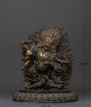 Copper Mahakala Statue | Buddhist Protector Deity