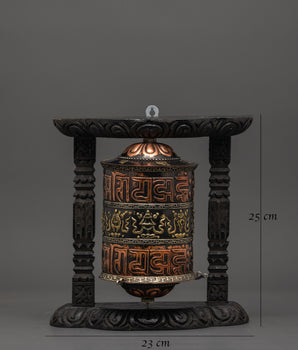 Sacred Buddhist Mantra Wheel | Tibetan Prayer Wheel