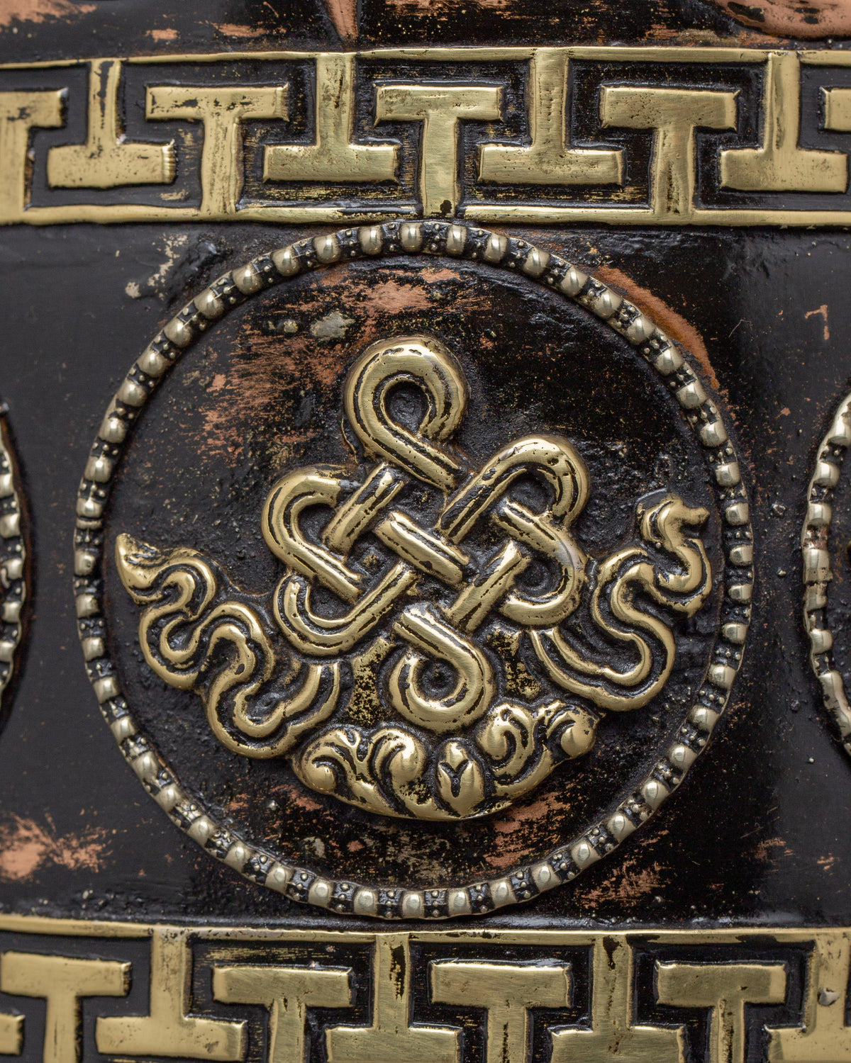 Engraved Copper Tibetan Prayer Wheel | Spiritual Ritual Decor