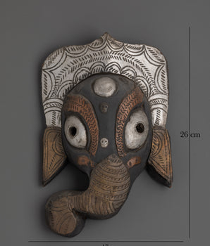 Wall Hanging Elephant Mask | Ganesha-Inspired Wall Hanging for Home Decor