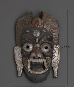 Tibetan Guardian Wall Mask | Fierce Guardian Spirit Wall Hanging
