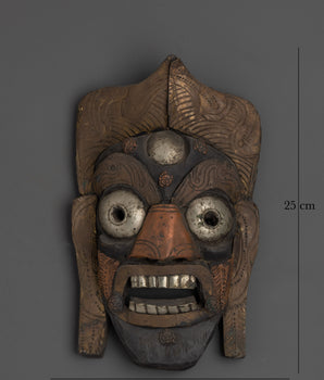Copper and Brass Wall Hanging Mask | Traditional Ritual Wall Mask