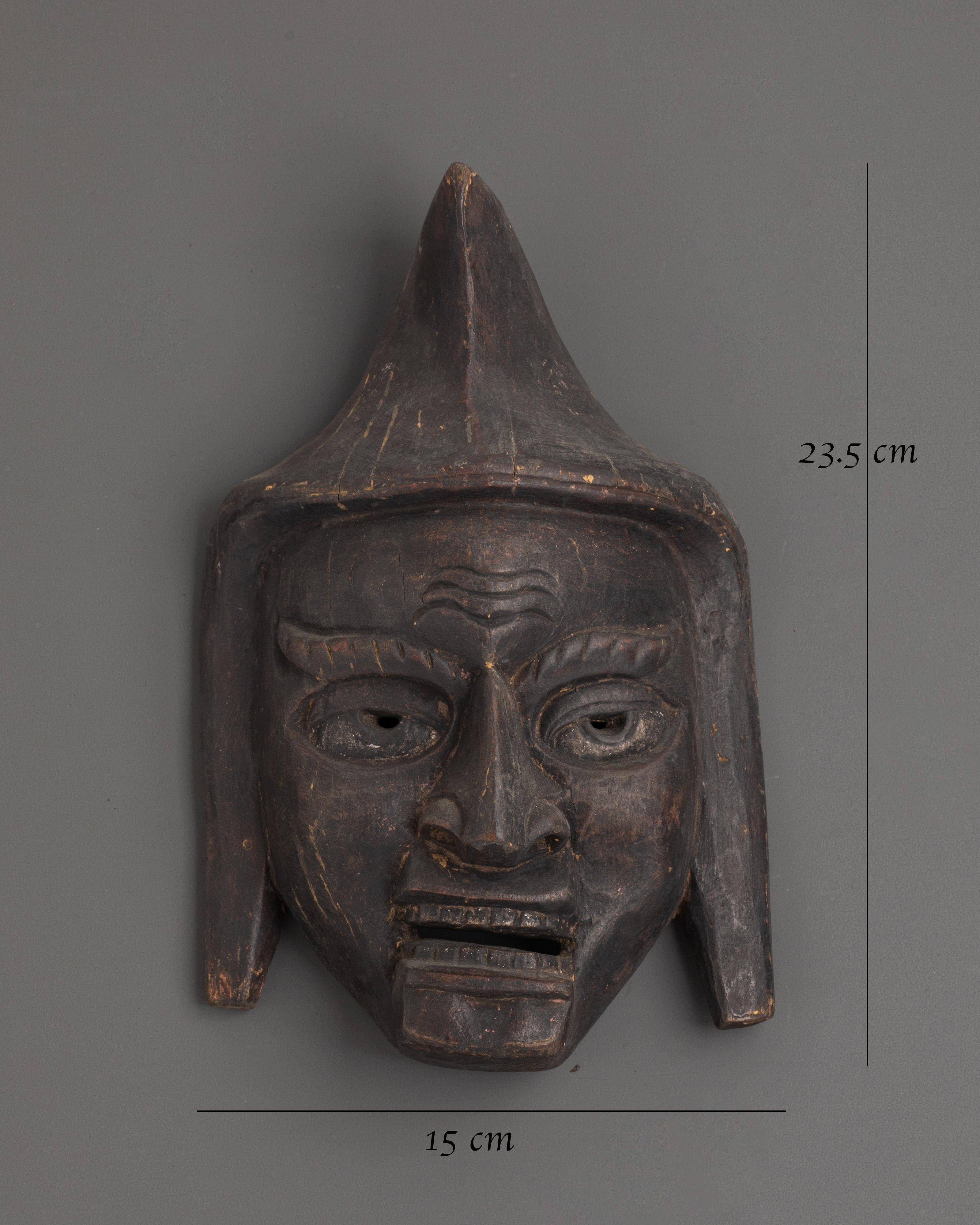 Buddhist Master Mask Wall Hanging | Hand-Carved Himalayan Buddhist Wall Decor