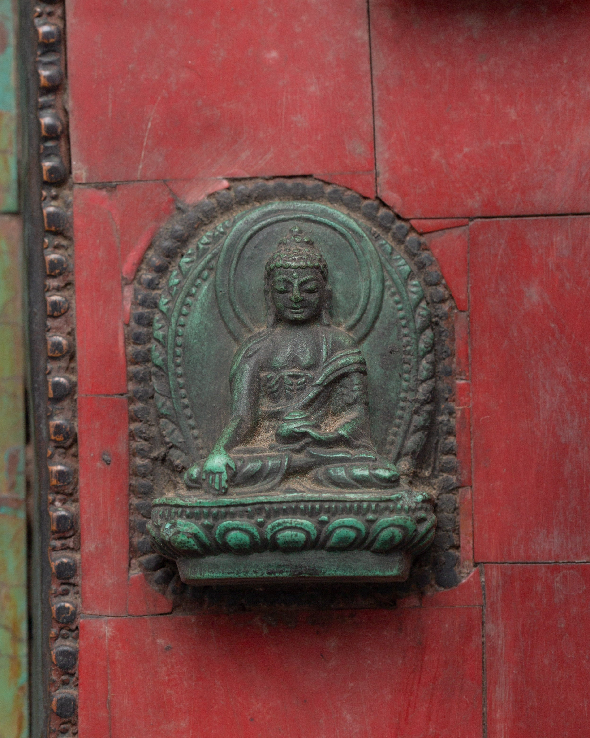 Buddhist Wall Hanging | Copper Buddha Panel