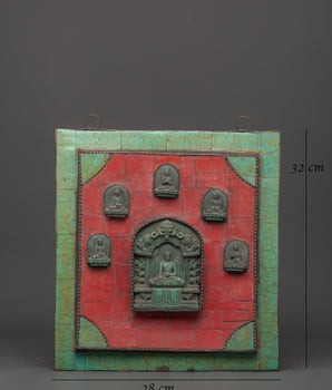 Buddhist Wall Hanging | Copper Buddha Panel