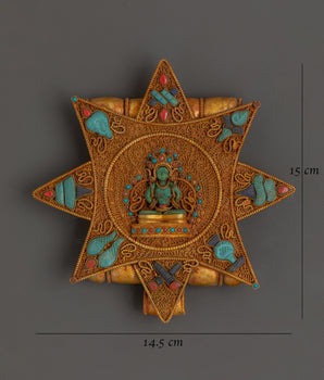 Star Shaped Ghau Box Locket | Intricate Filigree Work