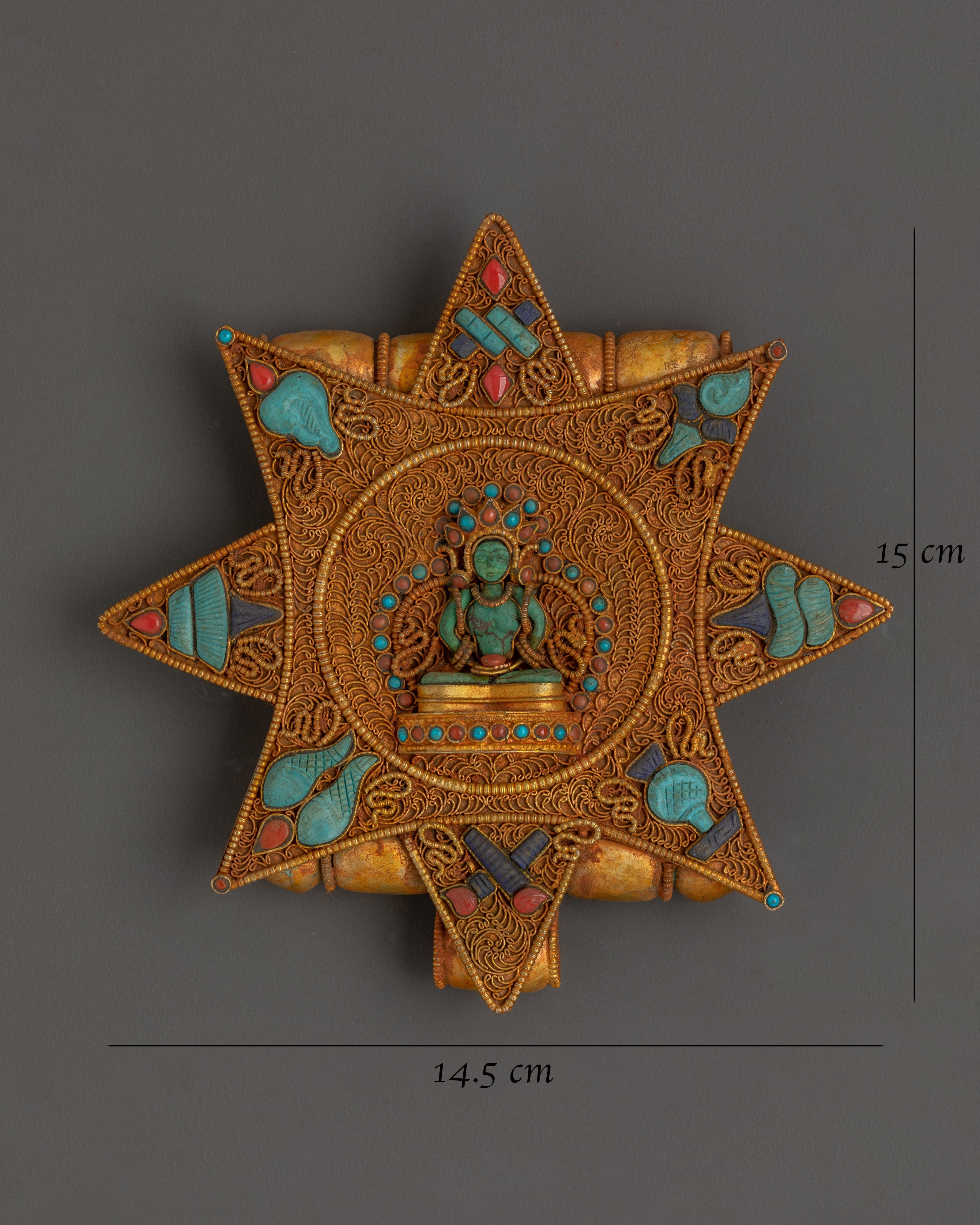Star Shaped Ghau Box Locket | Intricate Filigree Work