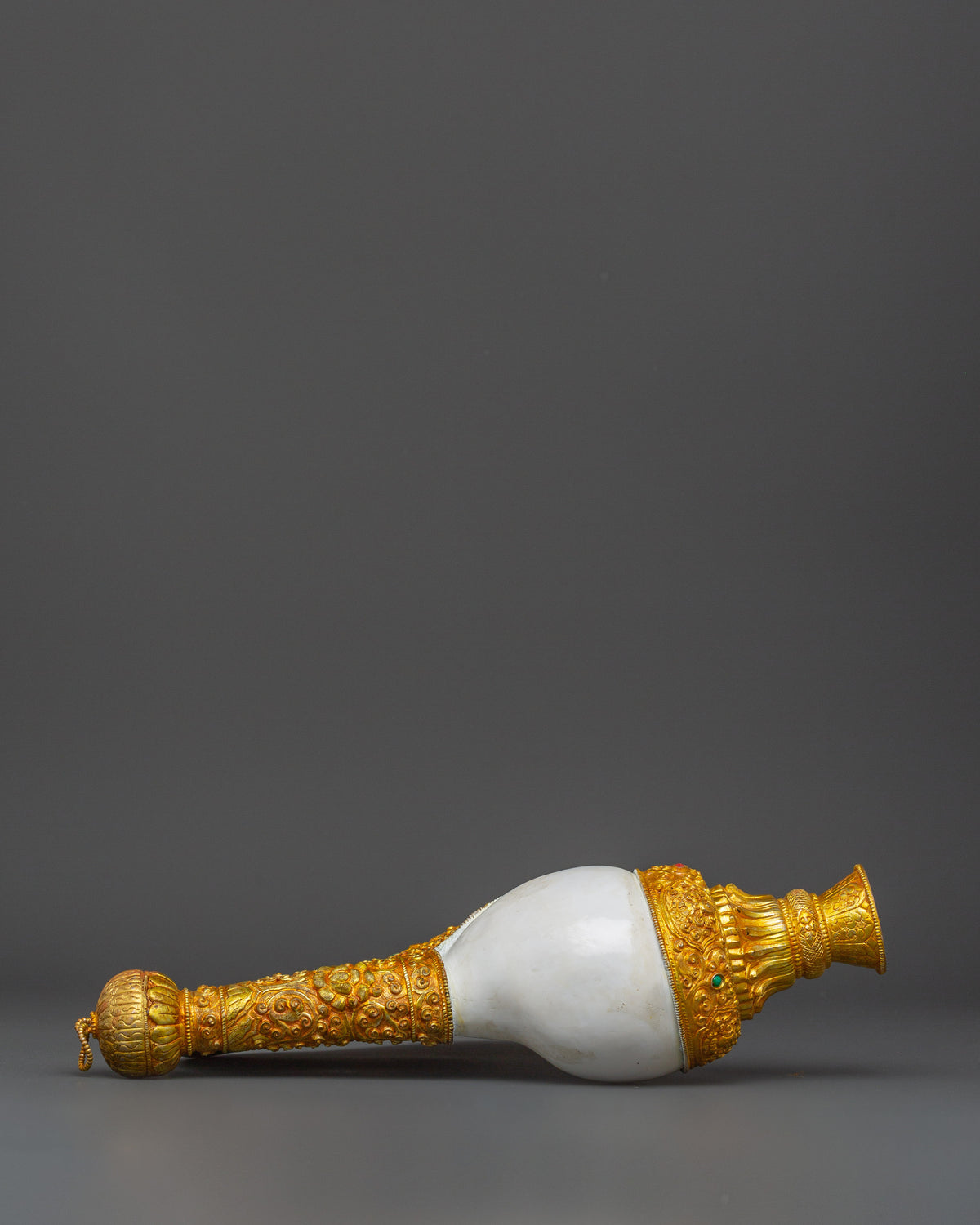 Buddhist Ceremonial Conch | Traditional Tibetan Ritual Shell