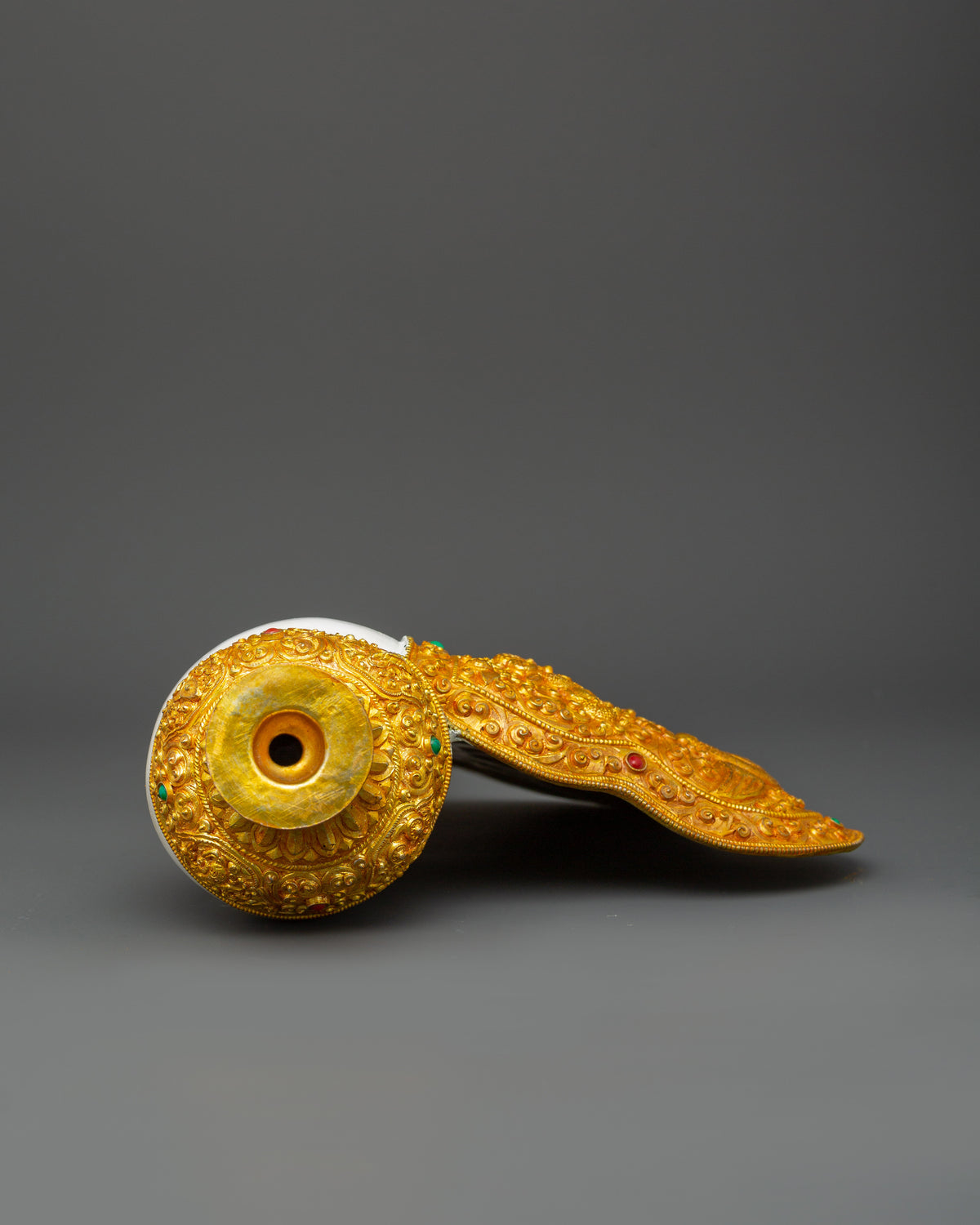 Buddhist Ceremonial Conch | Traditional Tibetan Ritual Shell