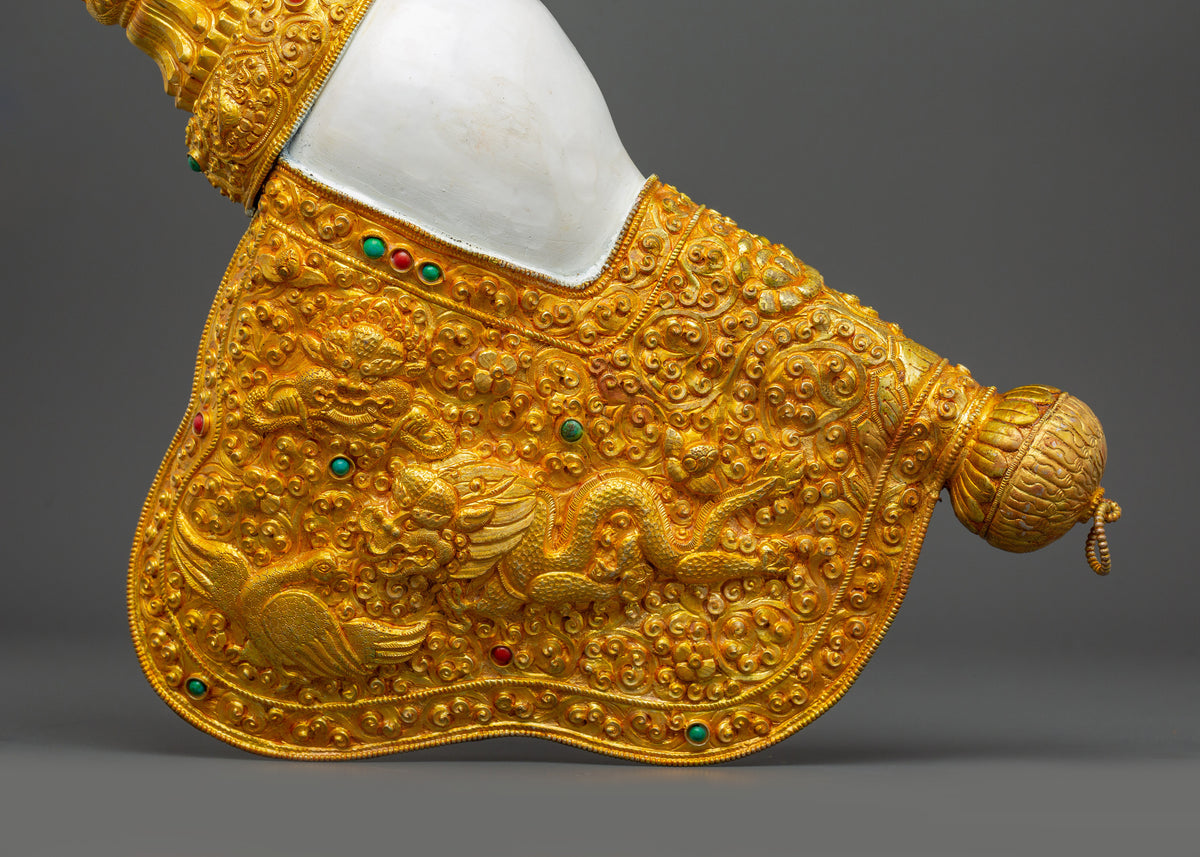 Buddhist Ceremonial Conch | Traditional Tibetan Ritual Shell