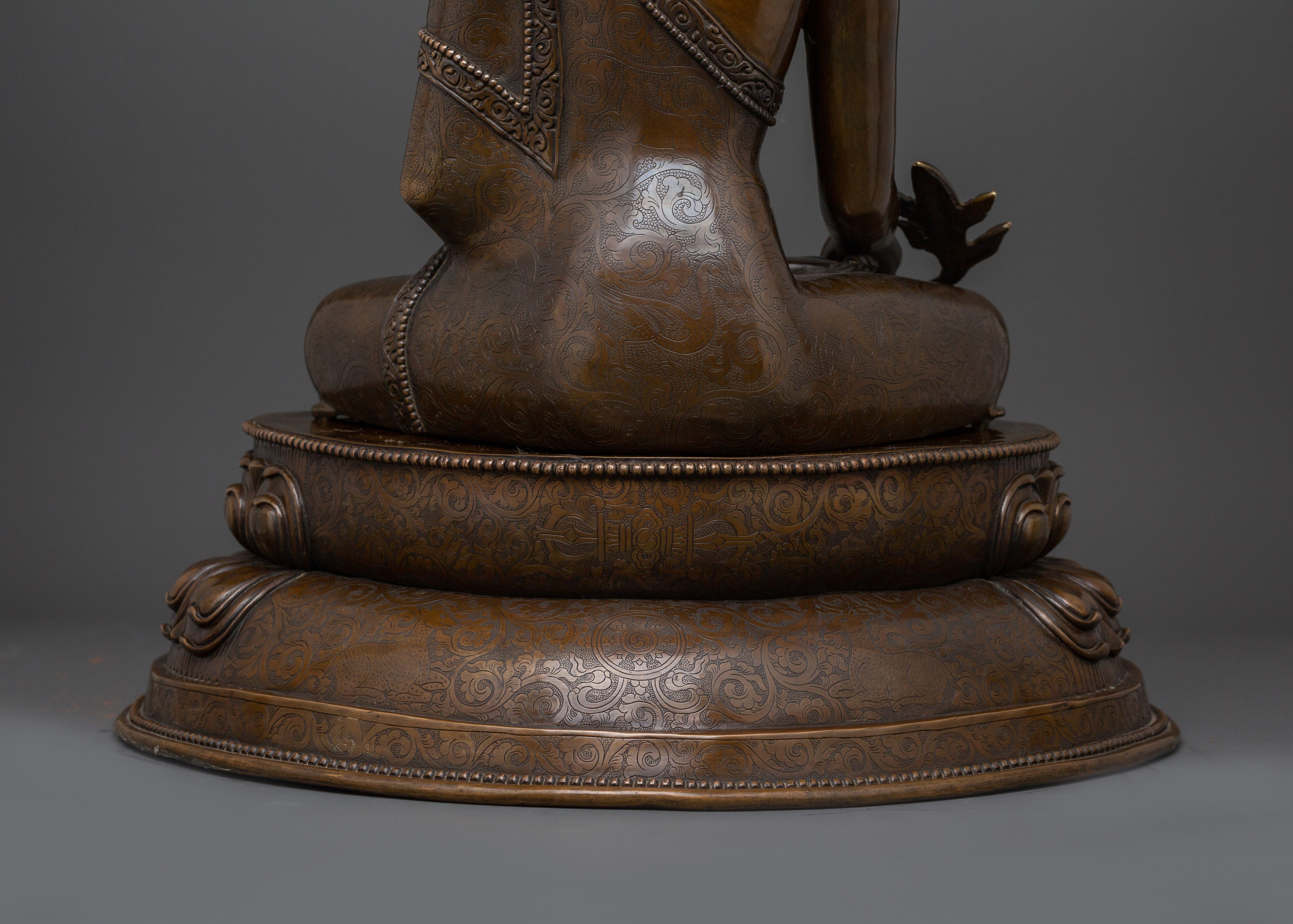 Medicine Buddha Bhaisajyaguru Statue | Handcrafted Tibetan Healing Deity
