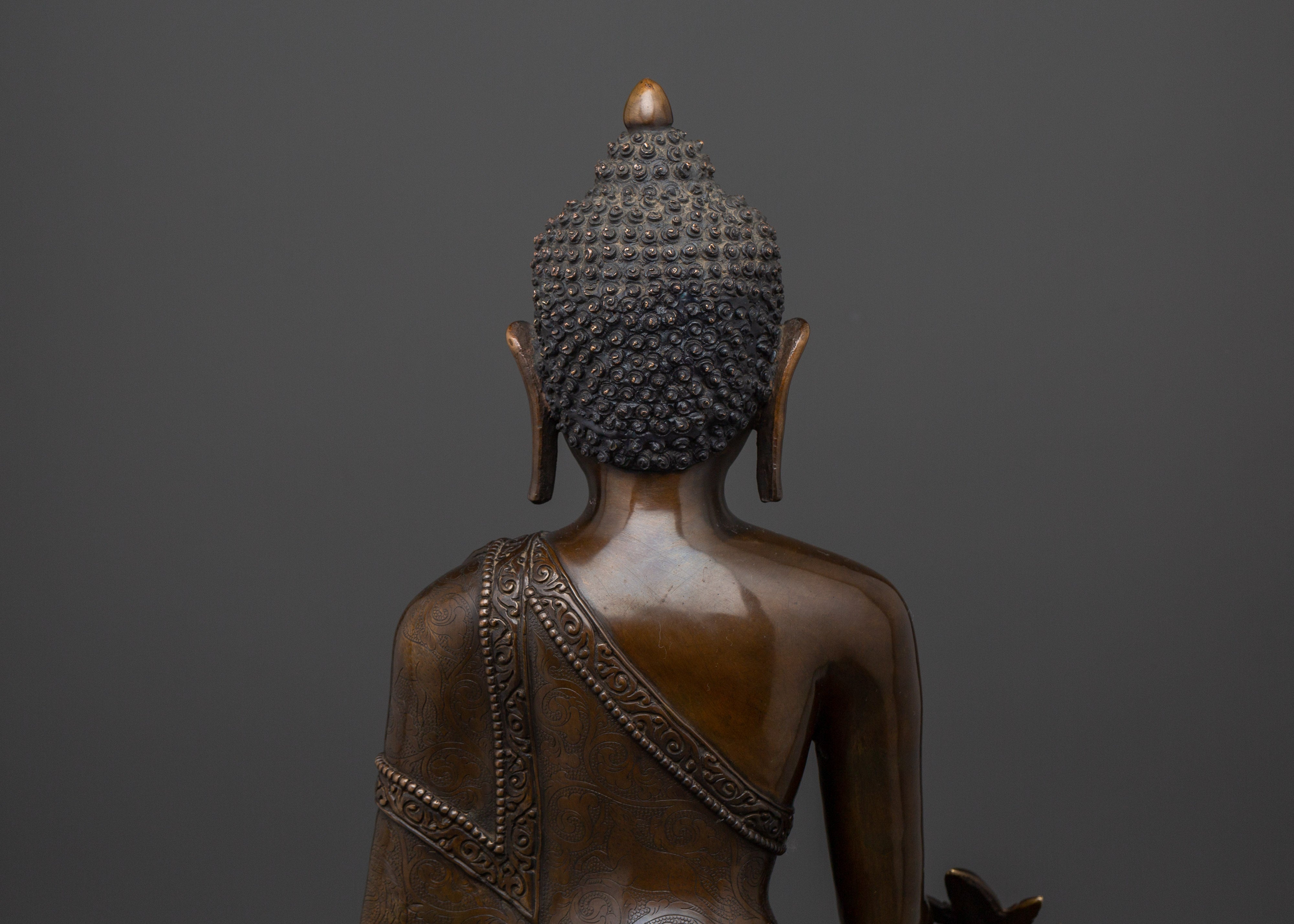 Medicine Buddha Bhaisajyaguru Statue | Handcrafted Tibetan Healing Deity