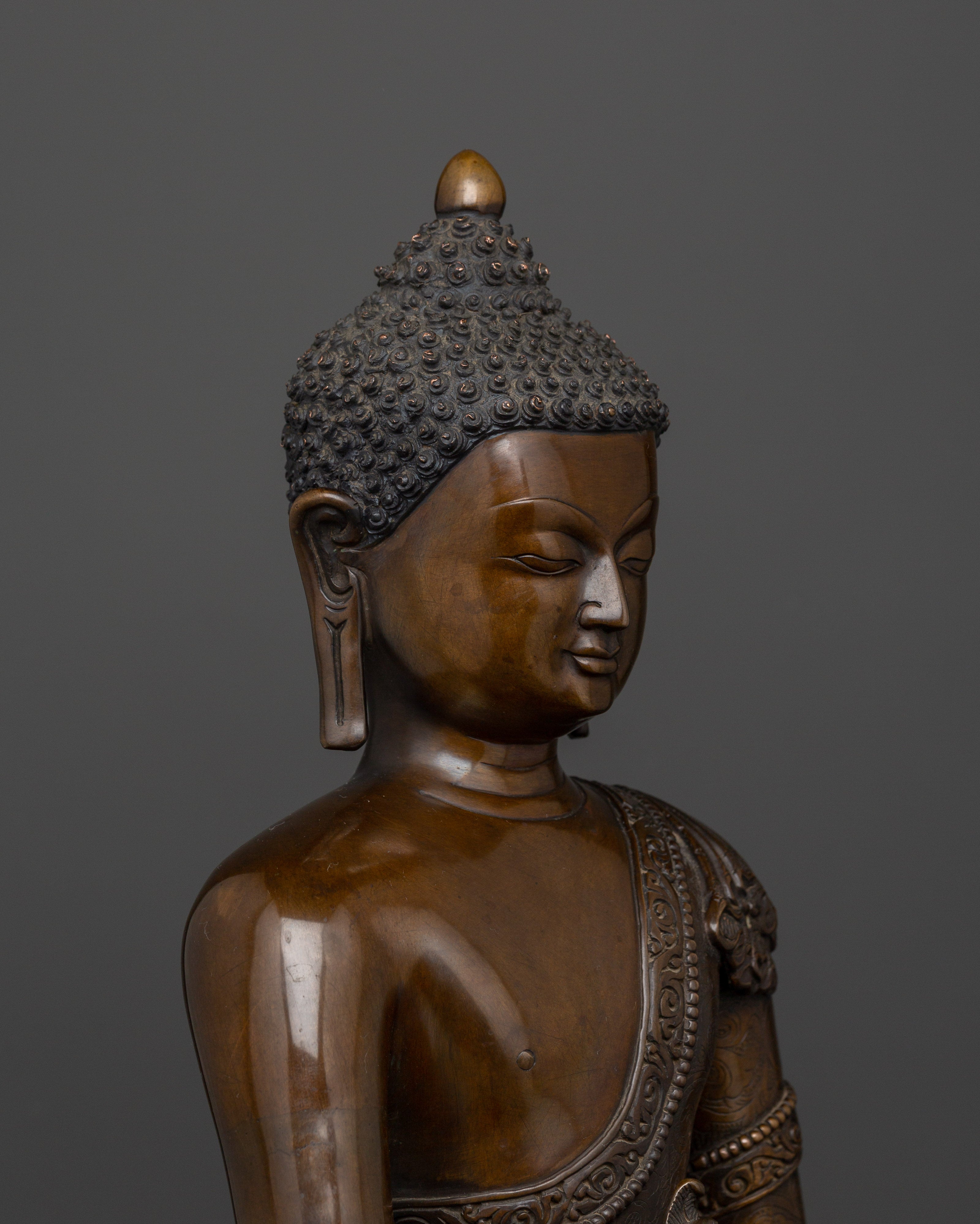 Medicine Buddha Bhaisajyaguru Statue | Handcrafted Tibetan Healing Deity