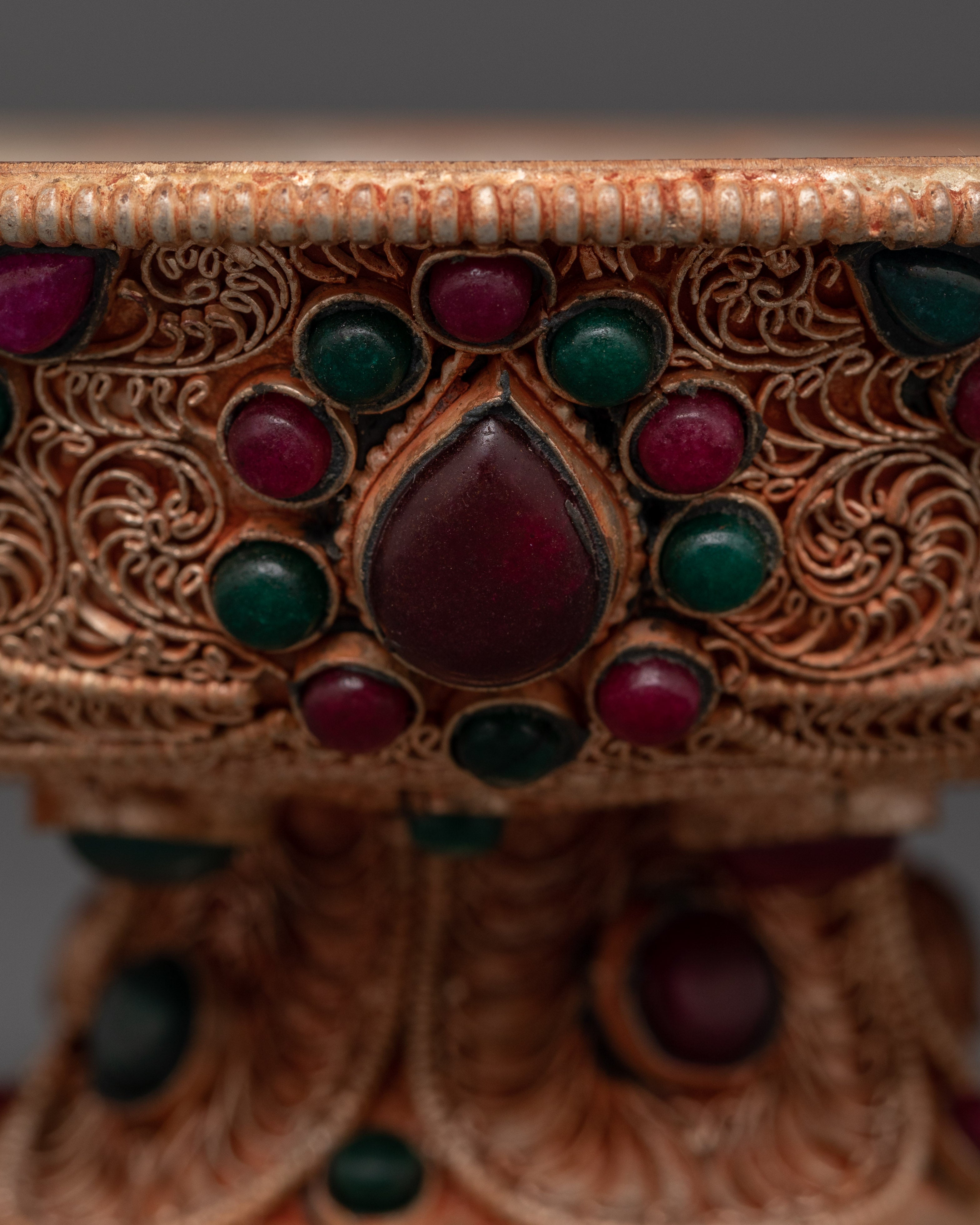 Traditional Serkyem Set with Intricate Filigree Work and Copper Body